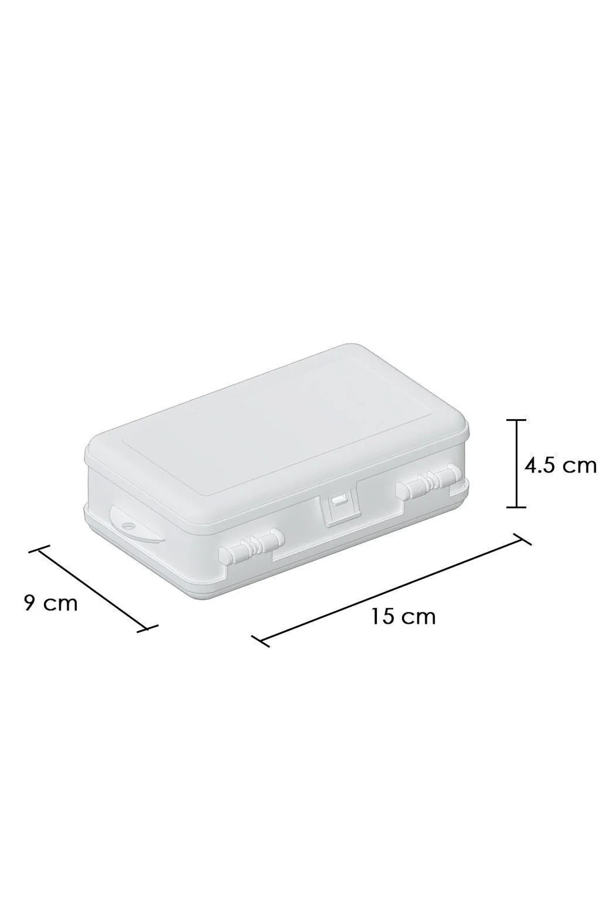 Mini Takı Mücevher Kutusu 10 Bölmeli Şeffaf Kapaklı
