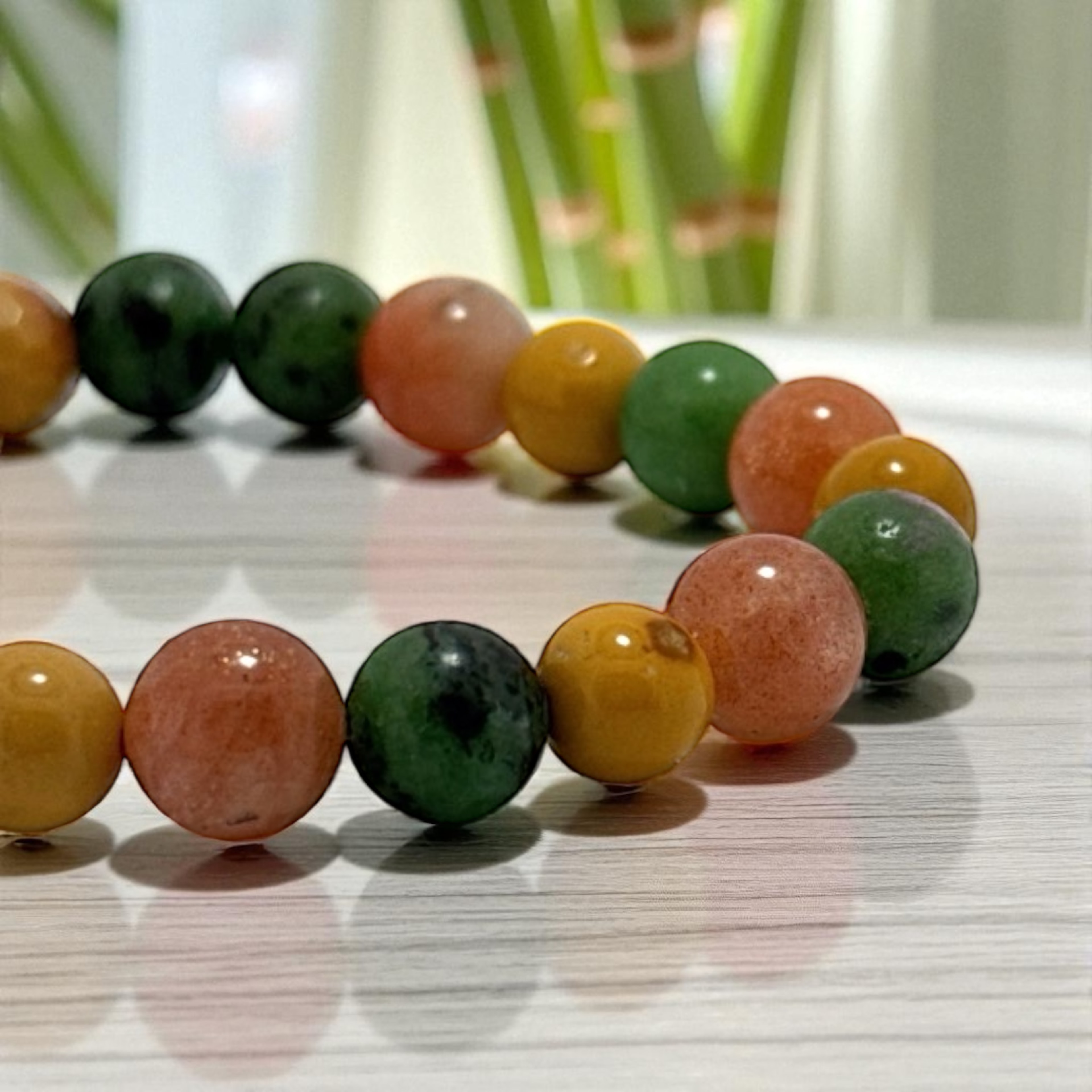 DoğalTaş Bileklik Güneş-Jasper-Anyolit %100 Garantili