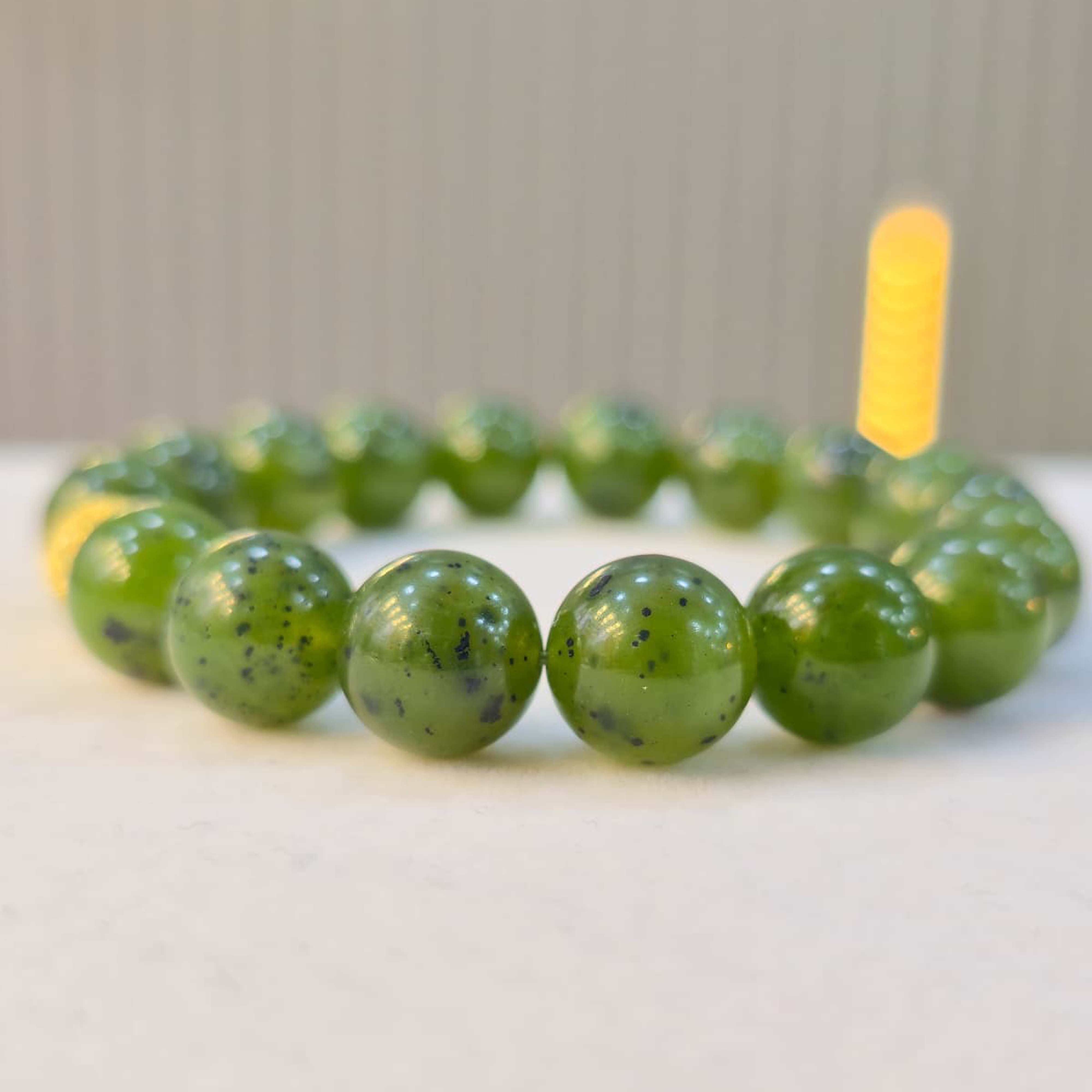 Siyah Tanecikli Kanada Yeşimi Bileklik