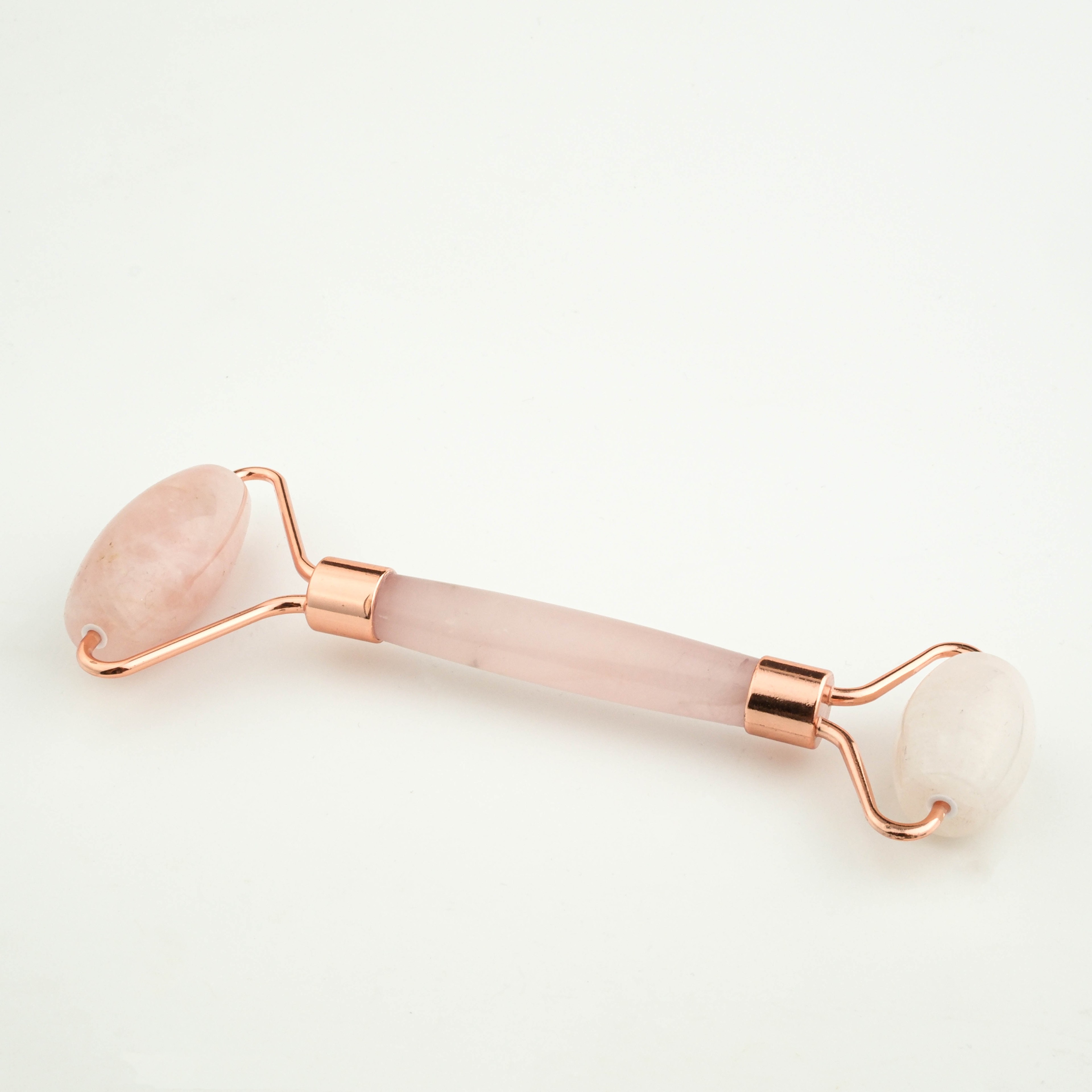 Pembe  Kuvars Roller Yüz masaj Aleti