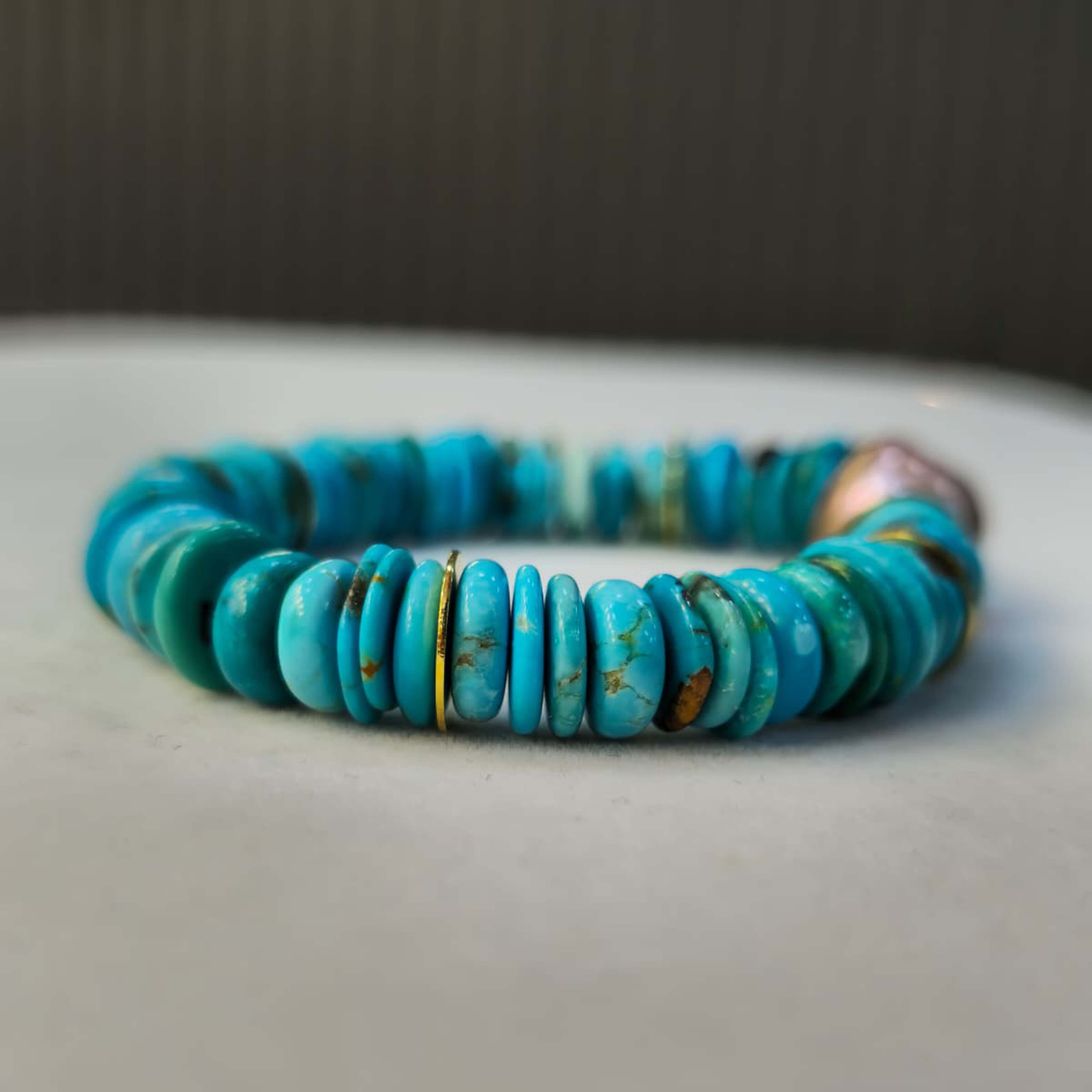 Orijinal Okyanus Tahiti İncisi ve İran Nişabur Turkuazı