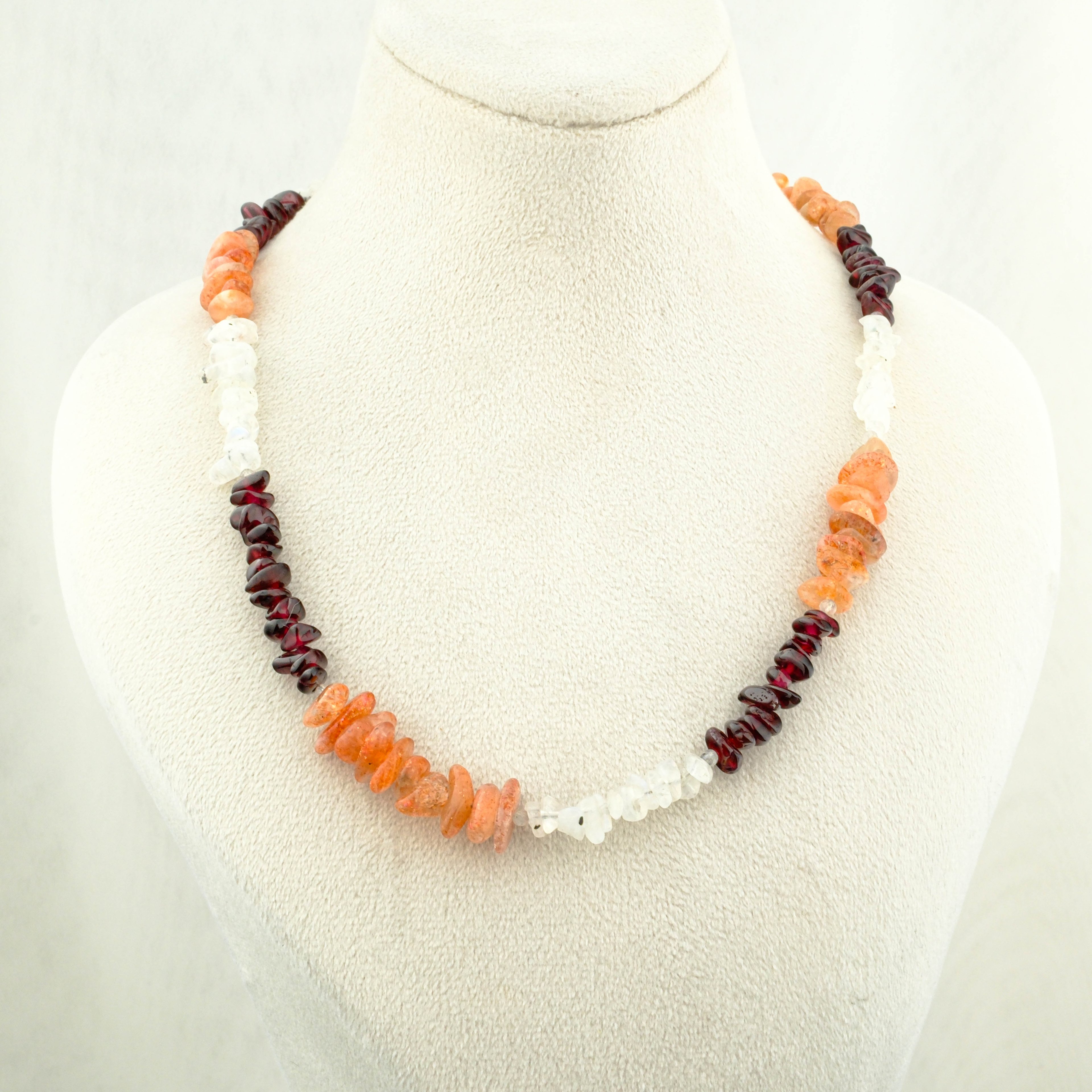 Garnet,Güneştaşı,Aytaşı Kolye %100 Garantili DoğalTaş