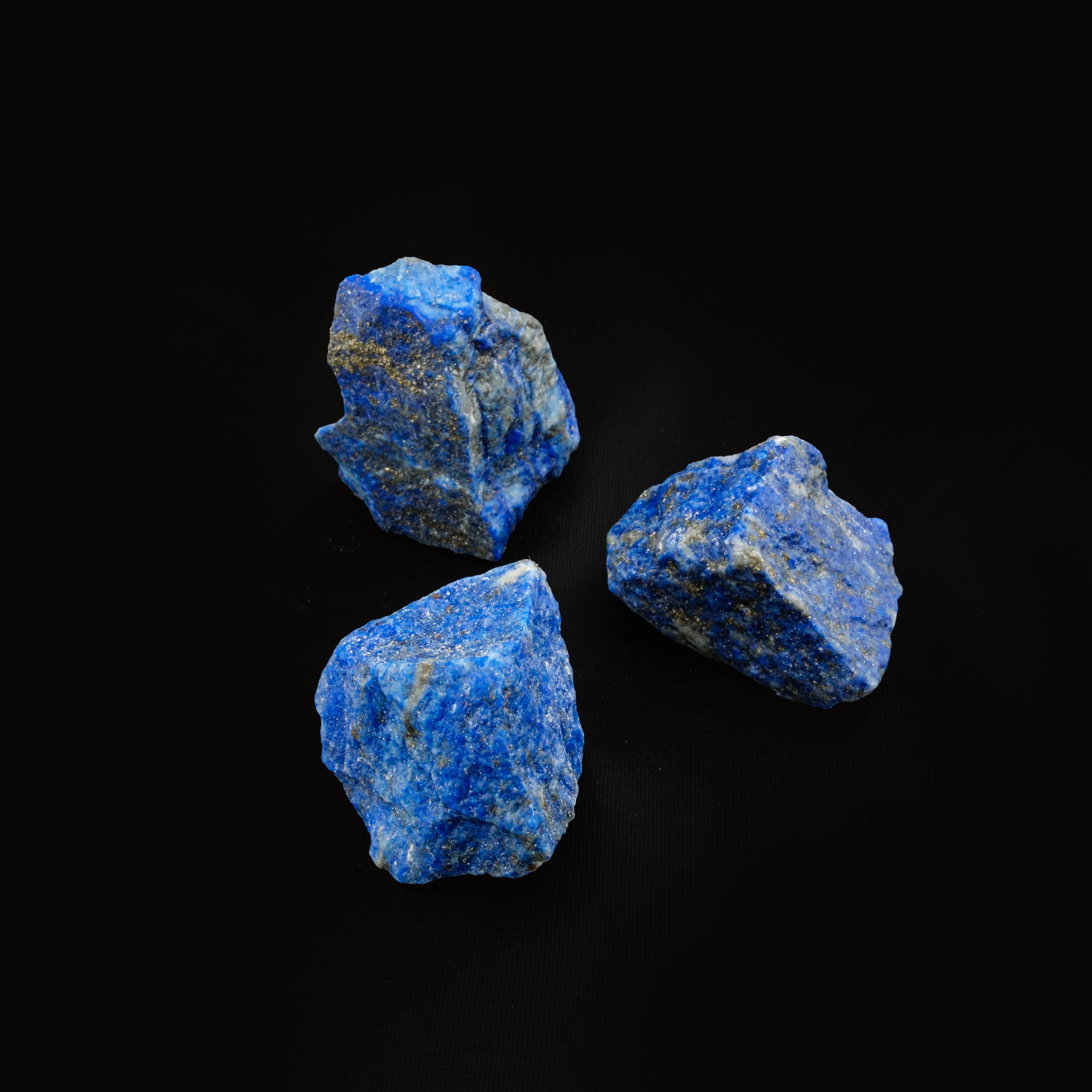Lapis Lazuli Ham Parça 3 Adet %100 Garantili DoğalTaş 