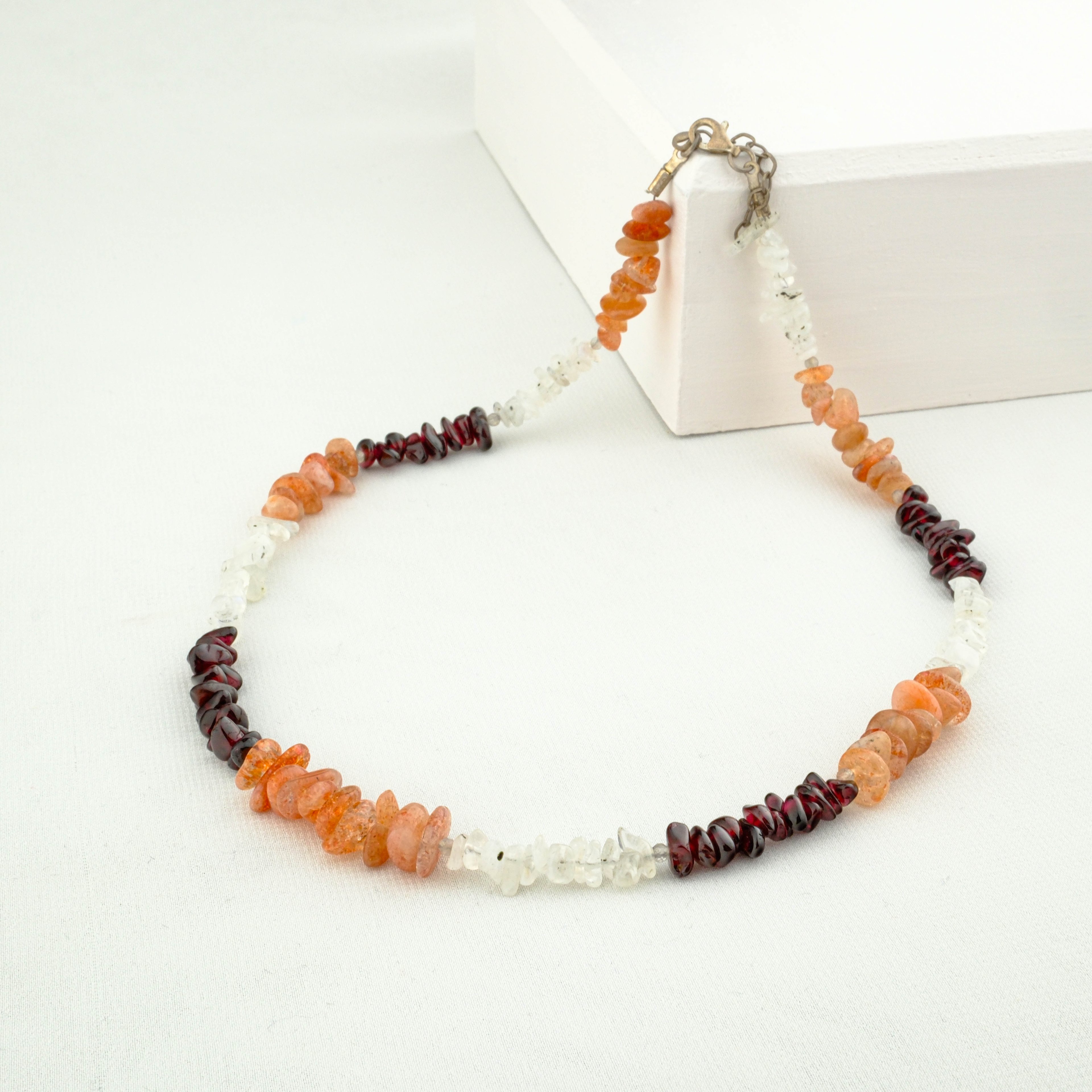 Garnet,Güneştaşı,Aytaşı Kolye %100 Garantili DoğalTaş