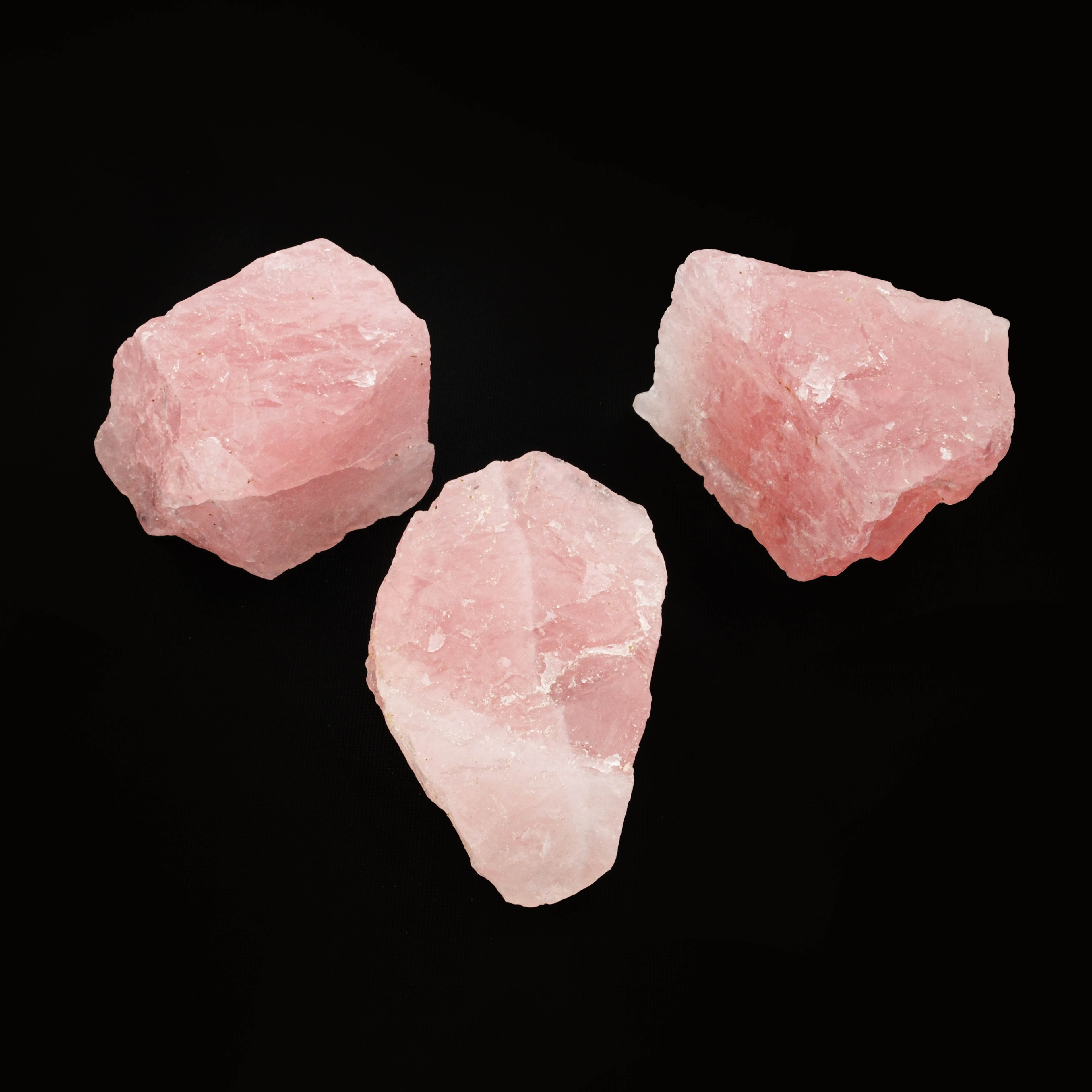 Pembe Kuvars 3 Adet Ham Parça %100 Garantili DoğalTaş