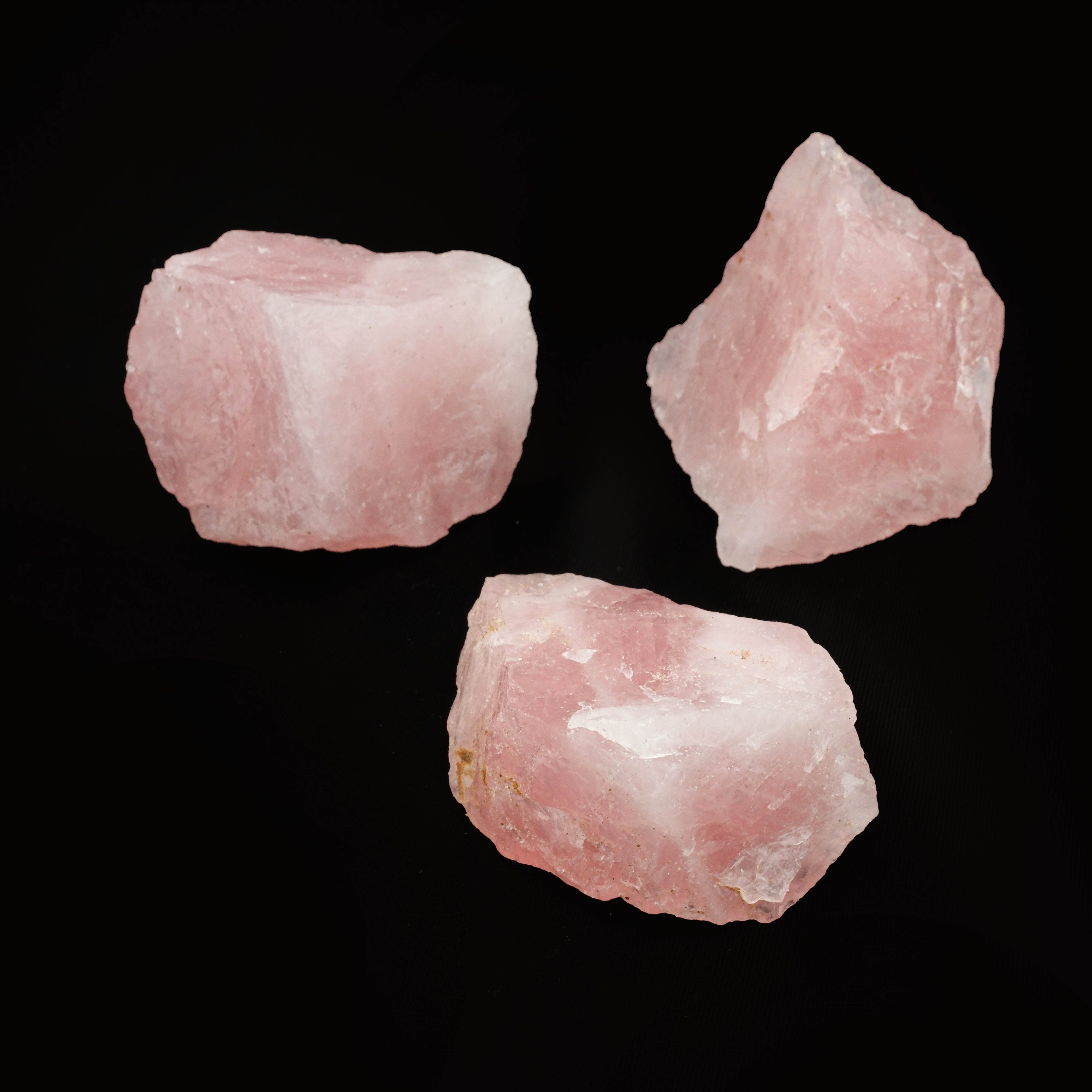 Pembe Kuvars 3 Adet Ham Parça %100 Garantili DoğalTaş