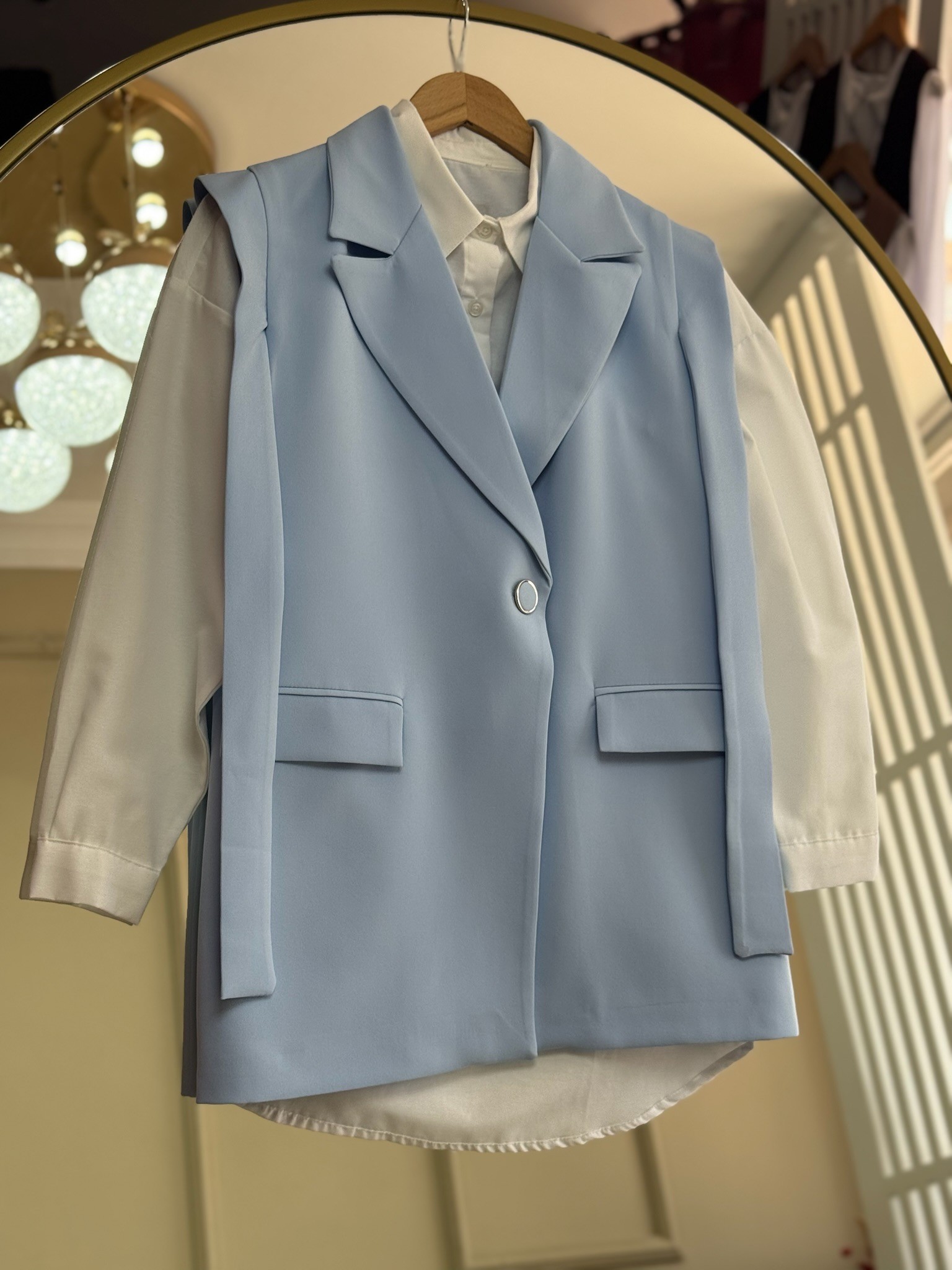 Mavi Blazer Yelek