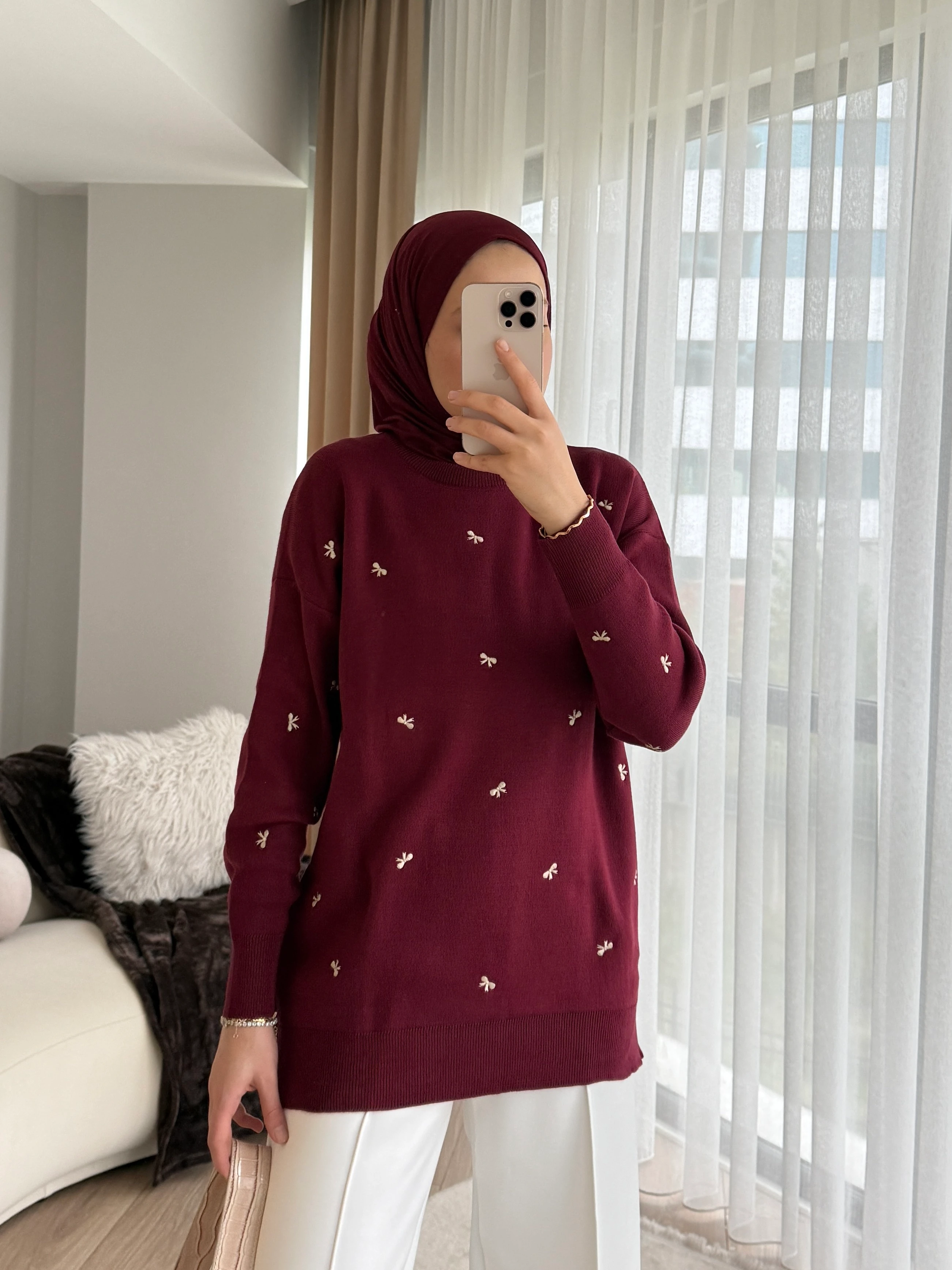 Eylem Tunik Bordo 