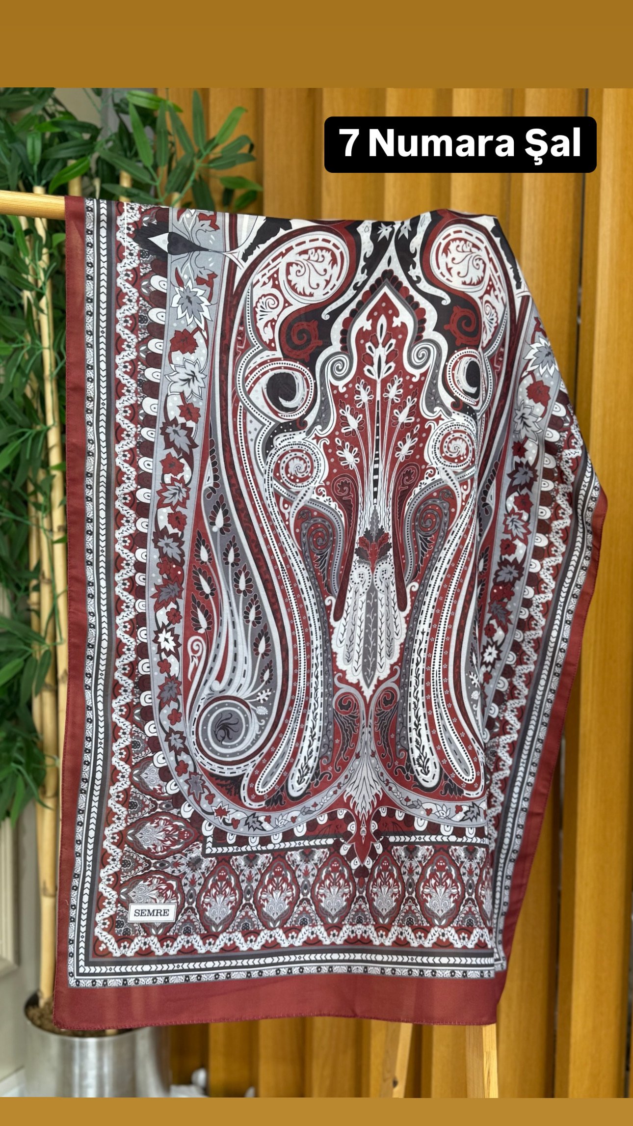 7 Numara Desenli Şal