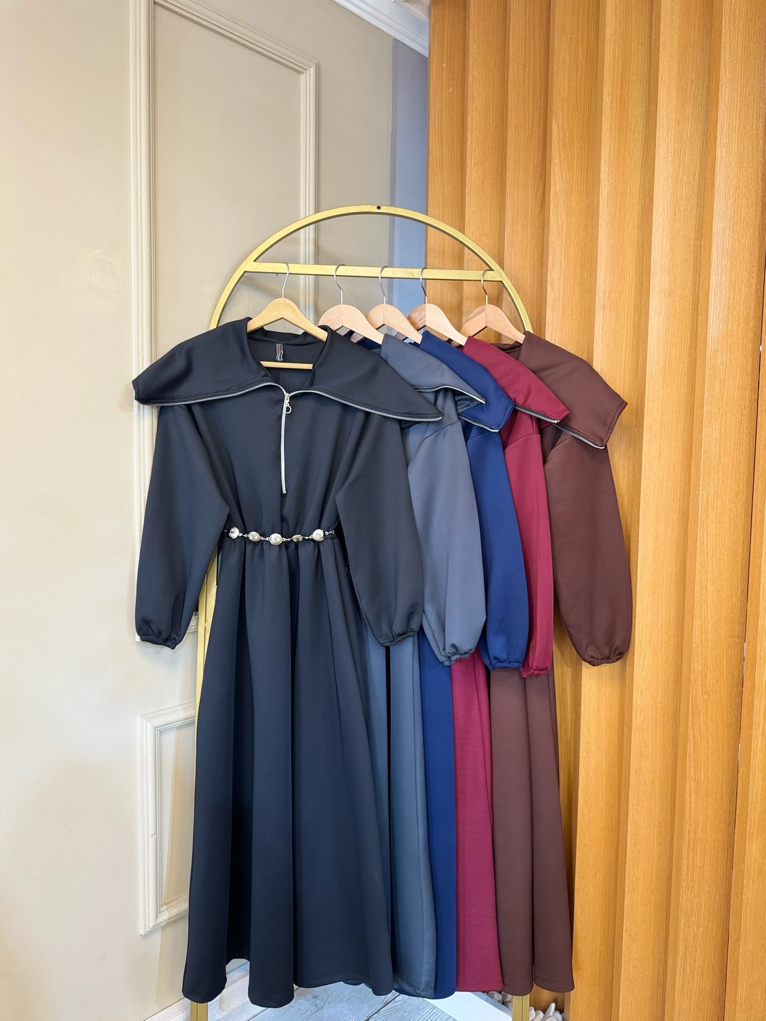 Fermuarlı Elbise Siyah