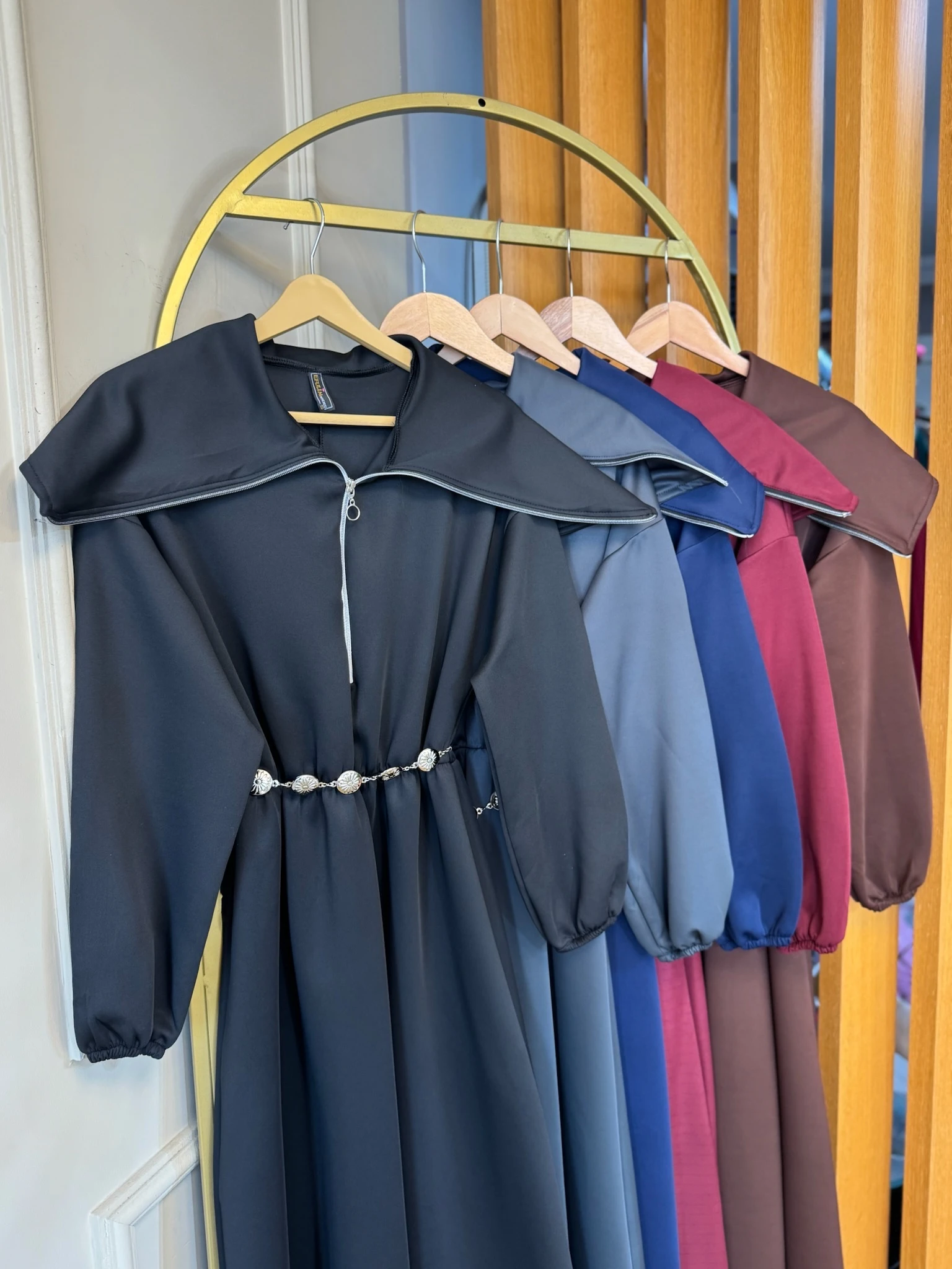 Fermuarlı Elbise Siyah