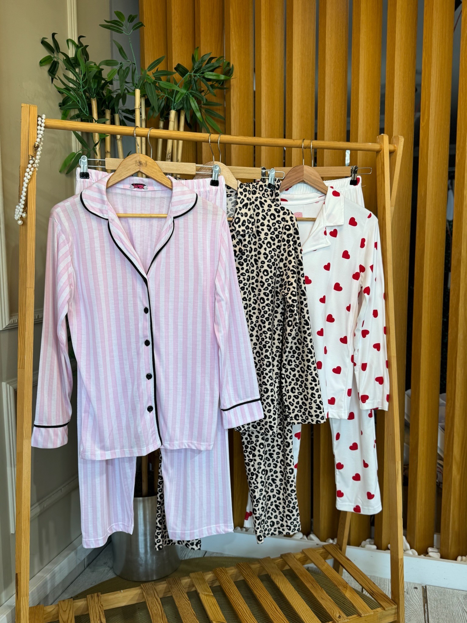 Pembe Çizgili Pijama Takım