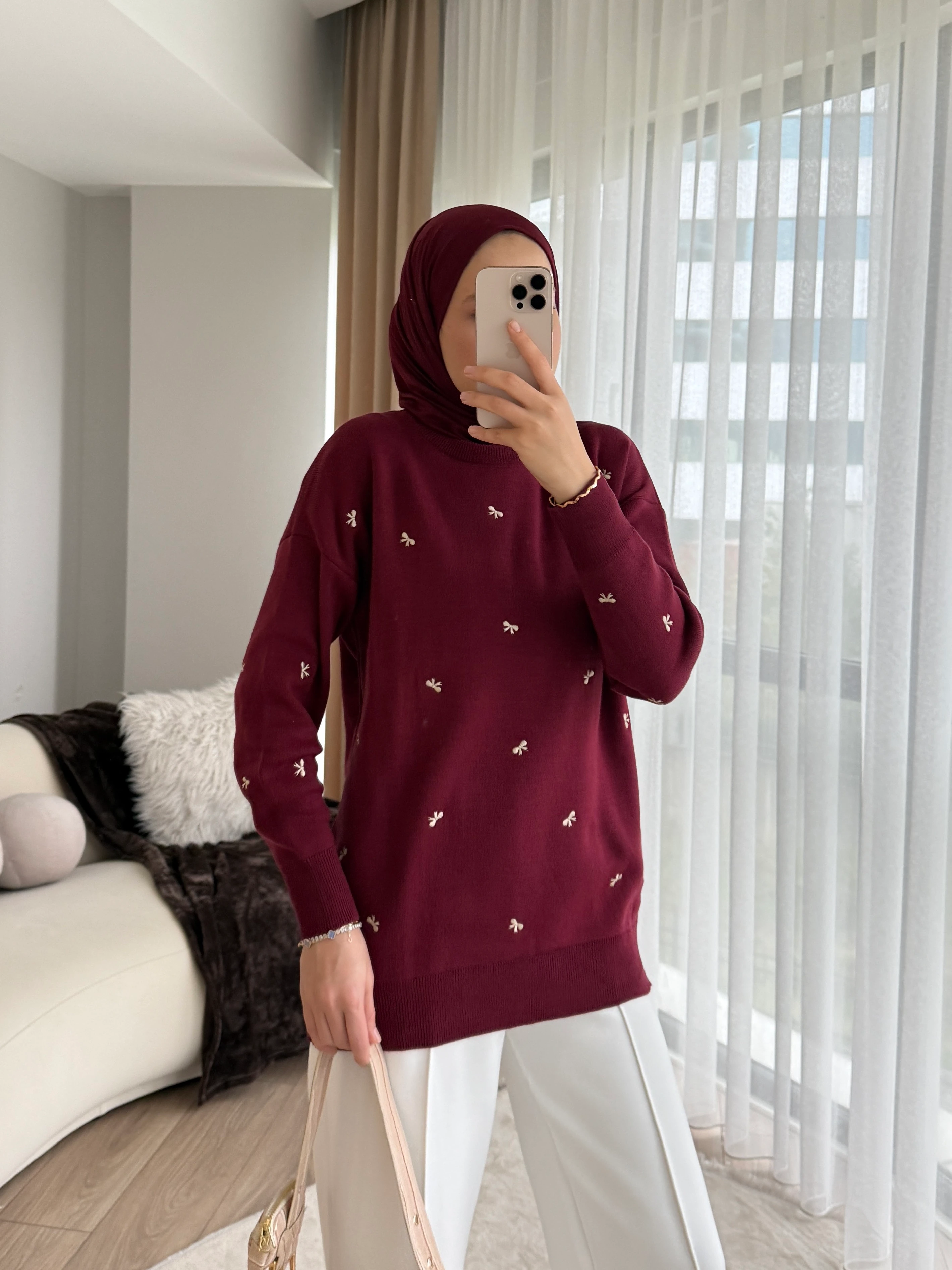 Eylem Tunik Bordo 