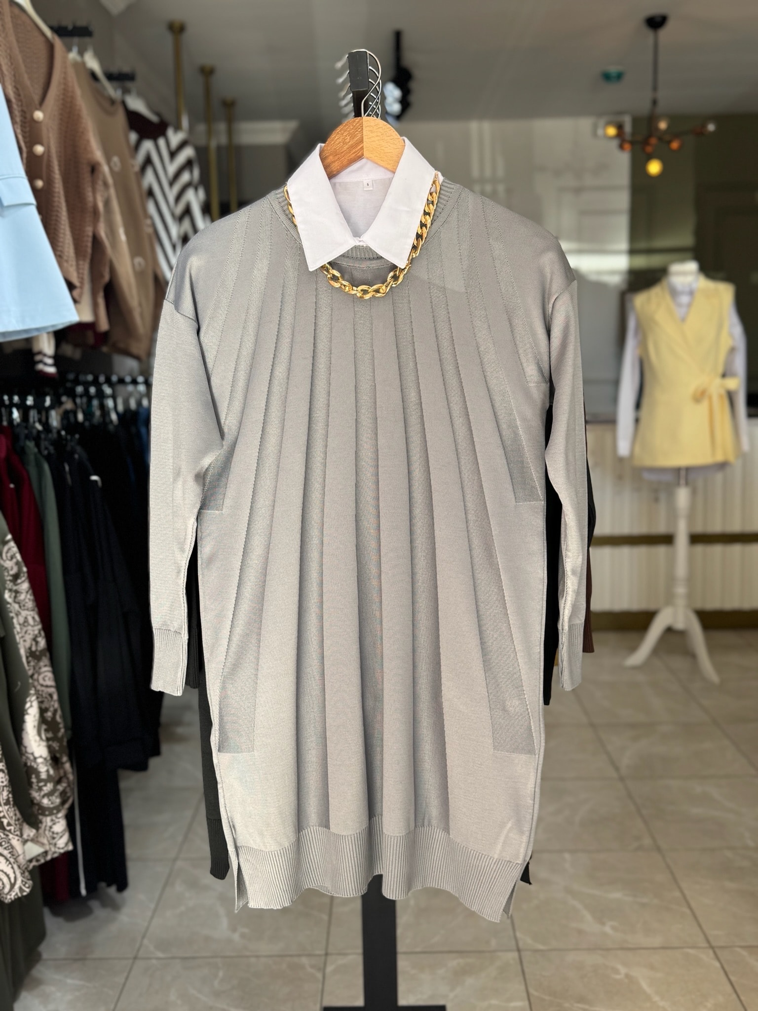 Gri Şebnem Tunik 