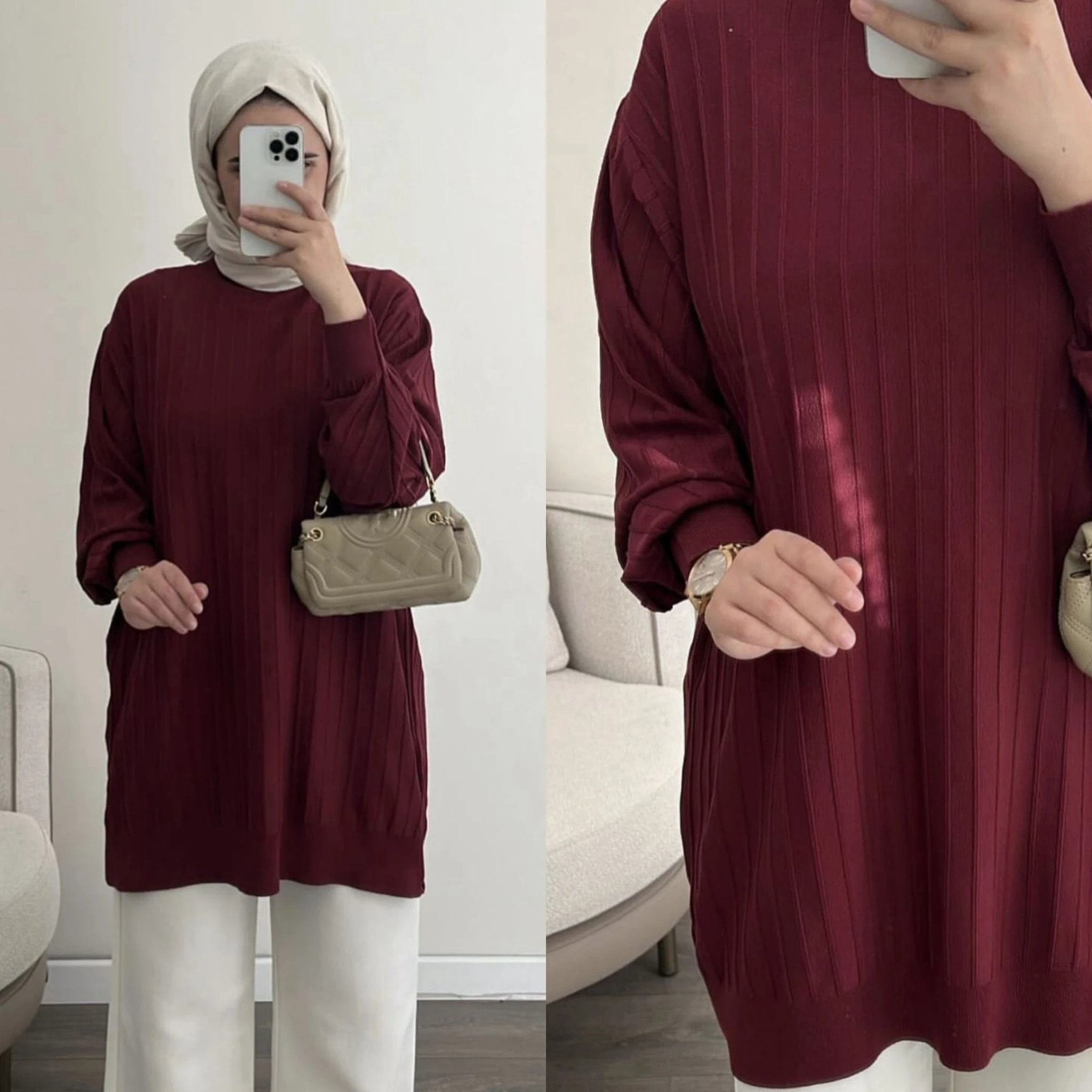 Seher Tunik Bordo 