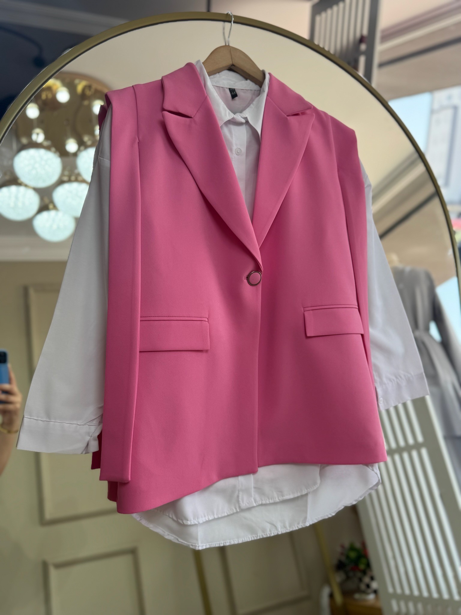 Pudra Blazer Yelek