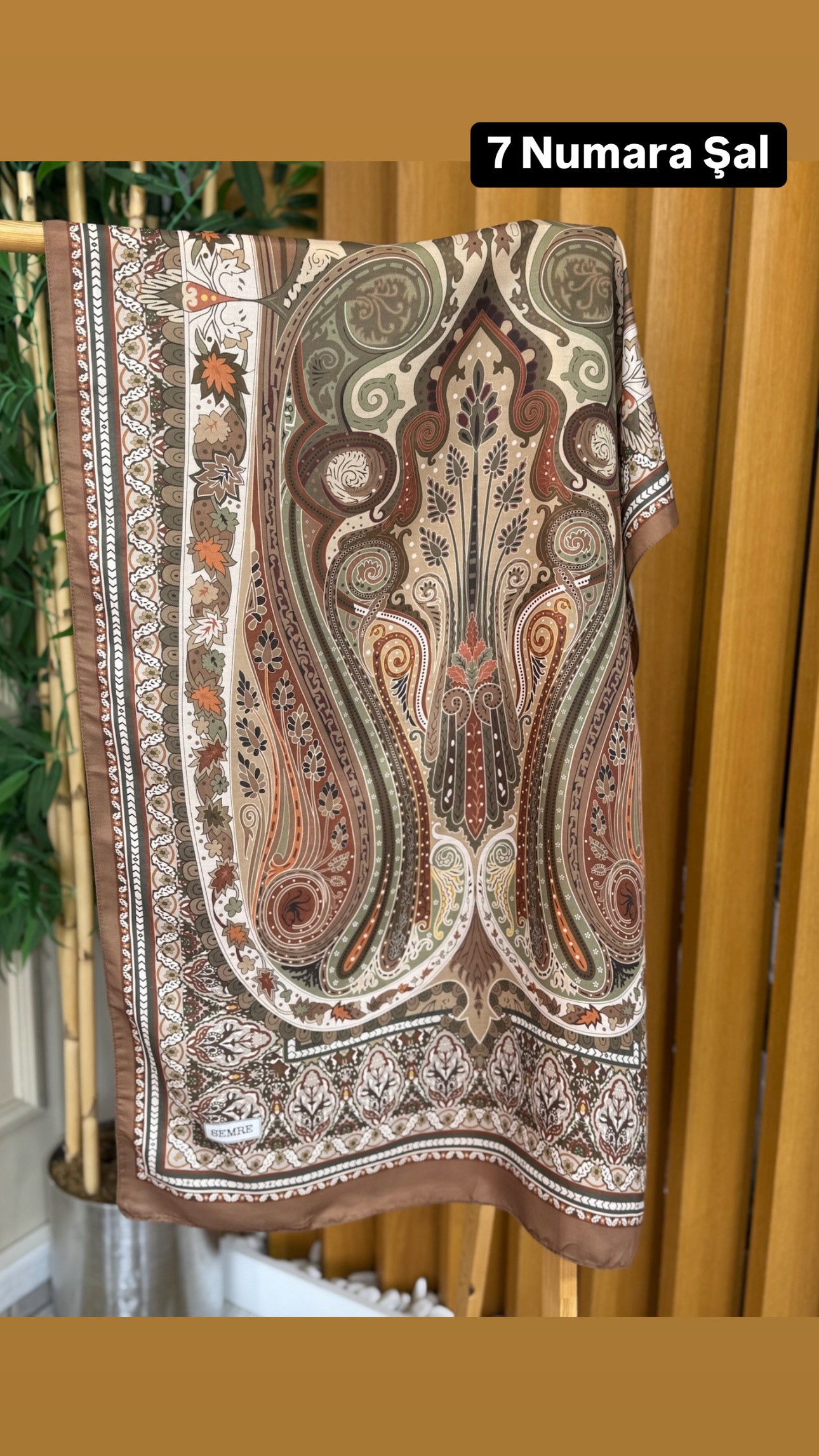 7 Numara Desenli Şal