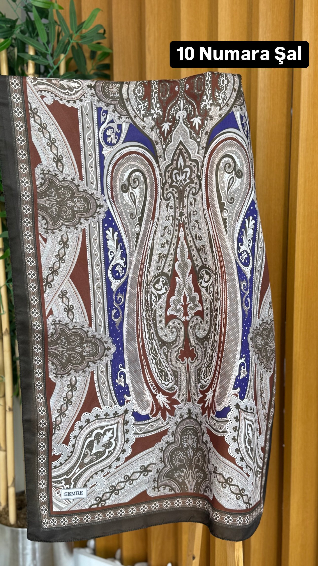 10 Numara Desenli Şal