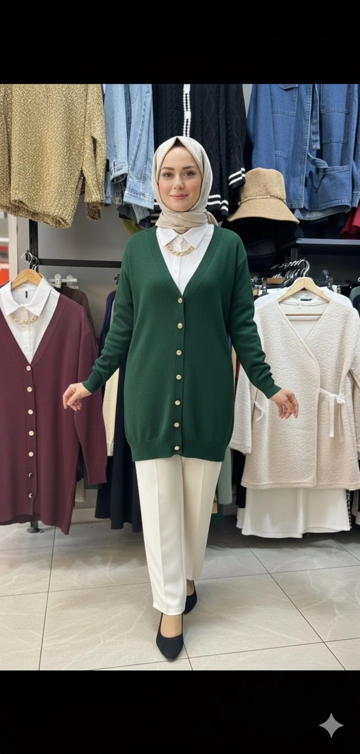 Binnur Hırka Zümrüt 