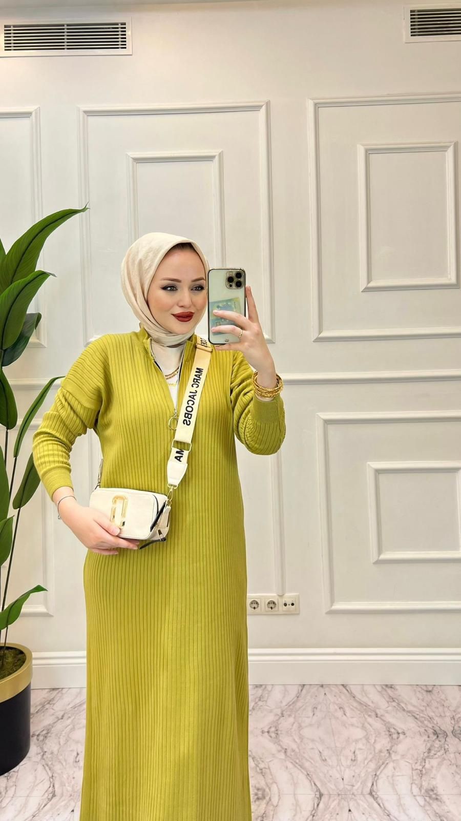 AYŞE ELBİSE YAĞ YEŞİLİ