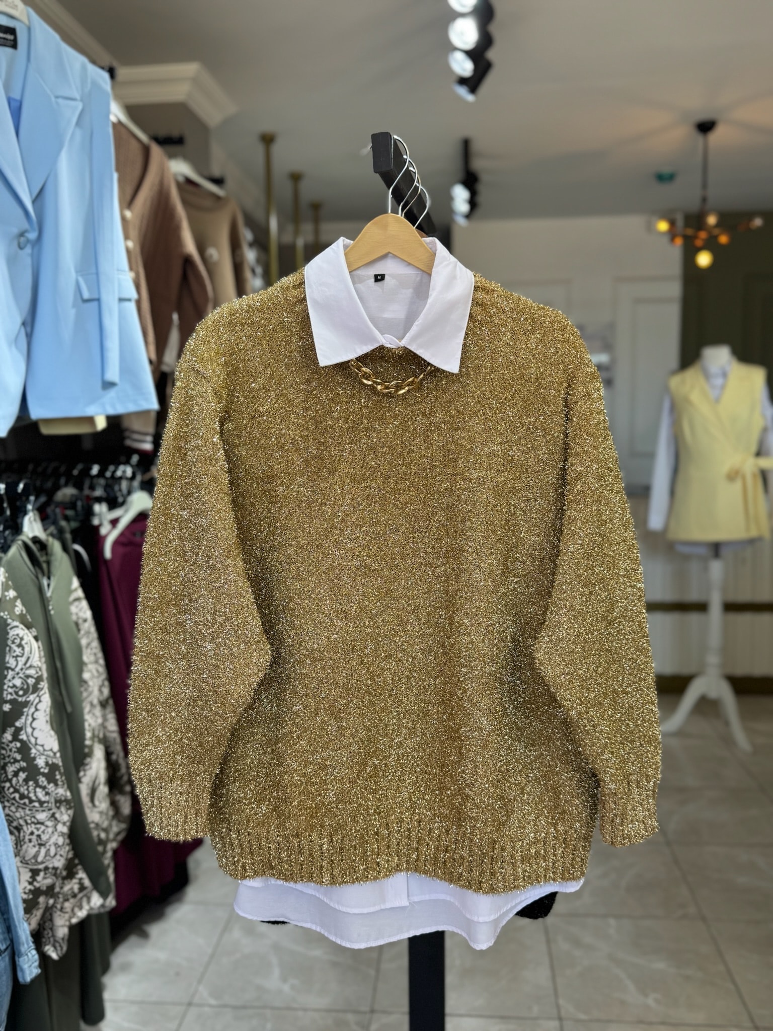 Simli Tunik Gold
