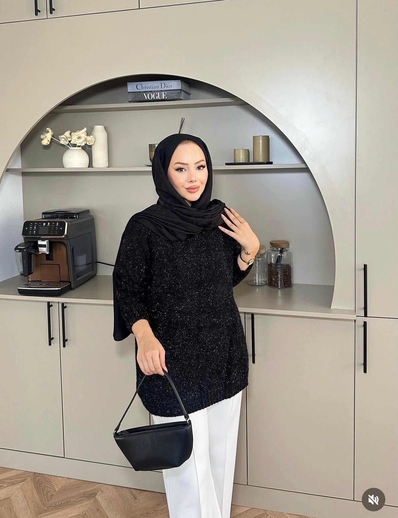 Simli Tunik Siyah 