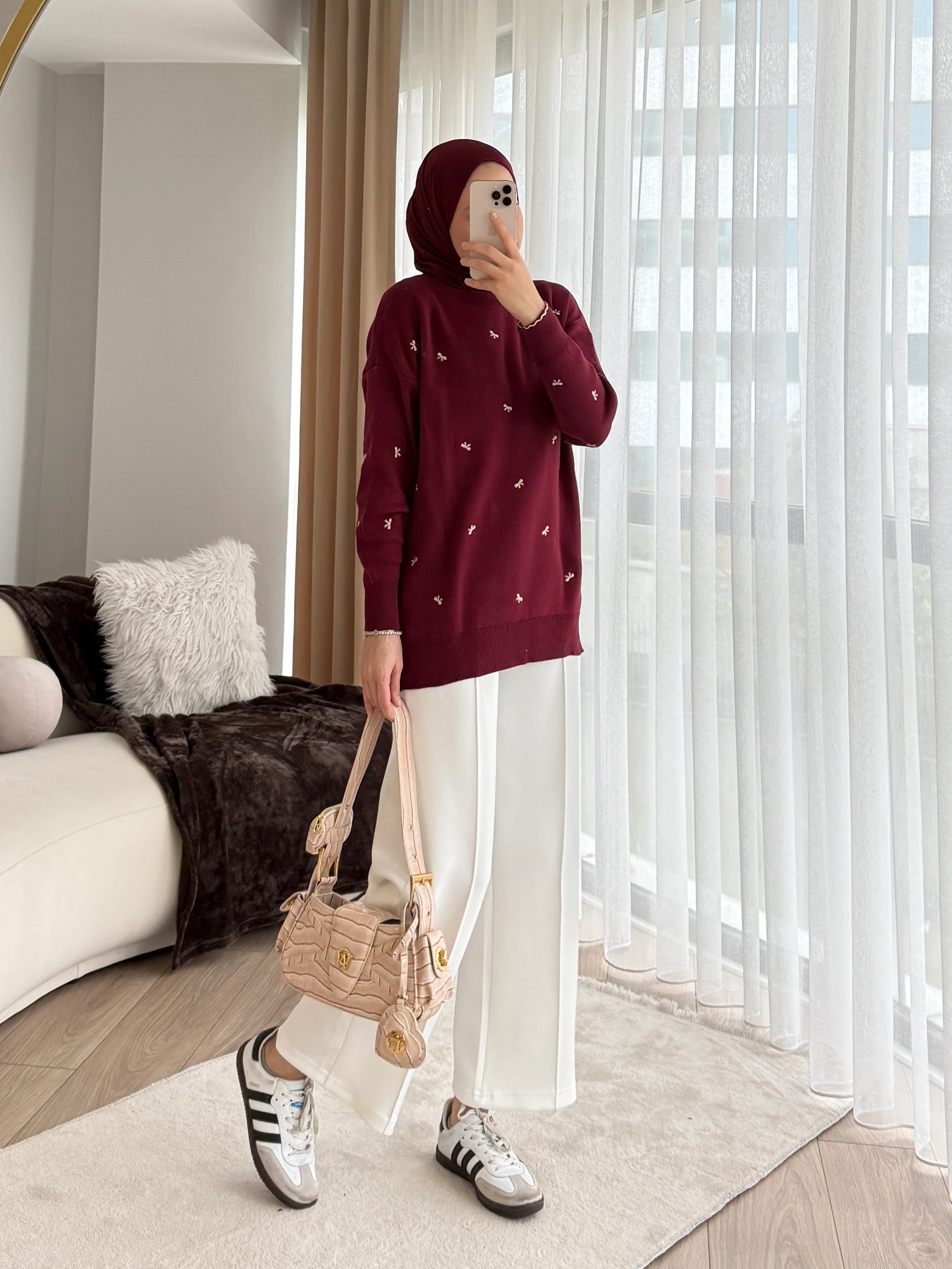 Eylem Tunik Bordo 