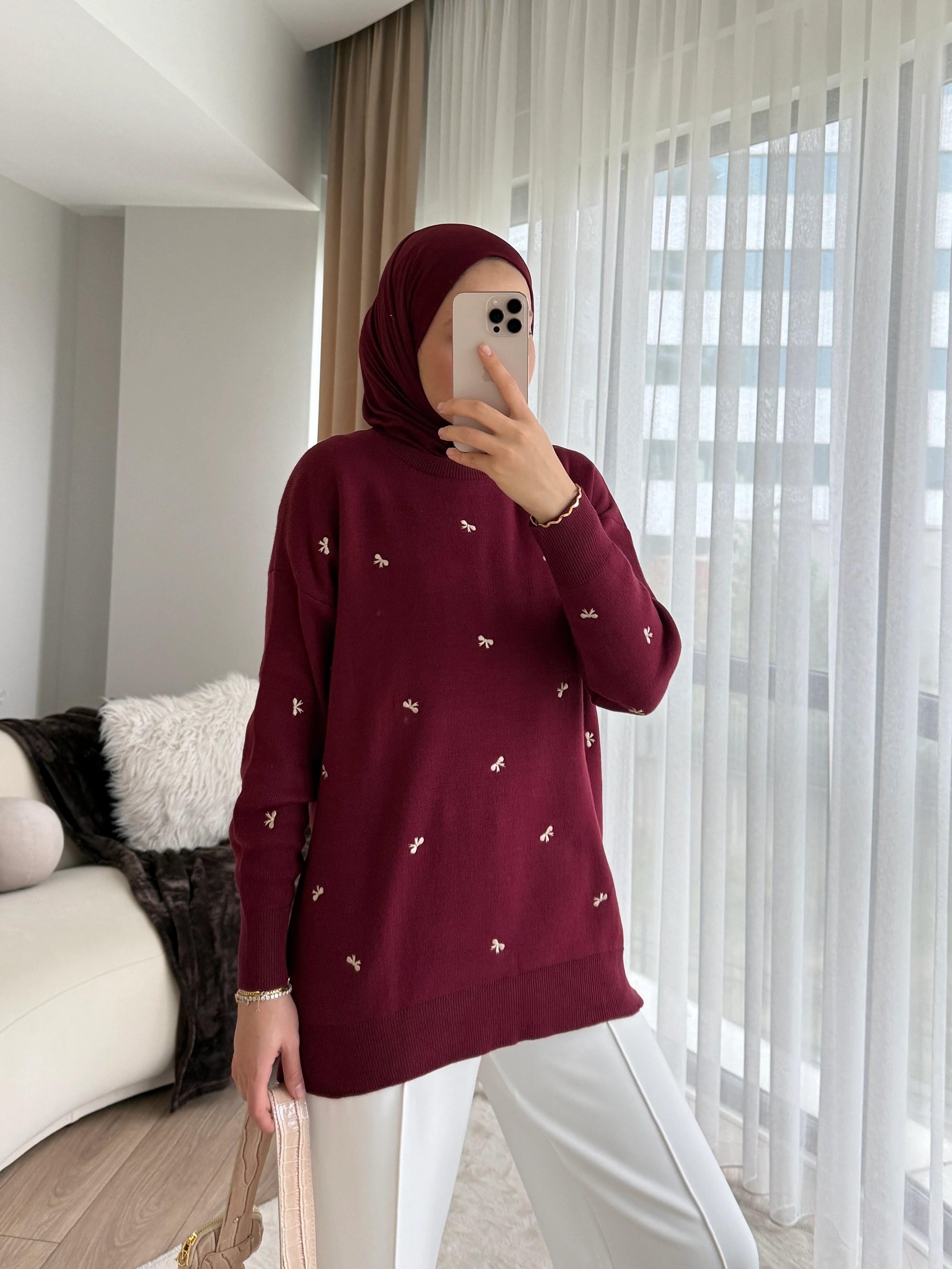 Eylem Tunik Bordo 