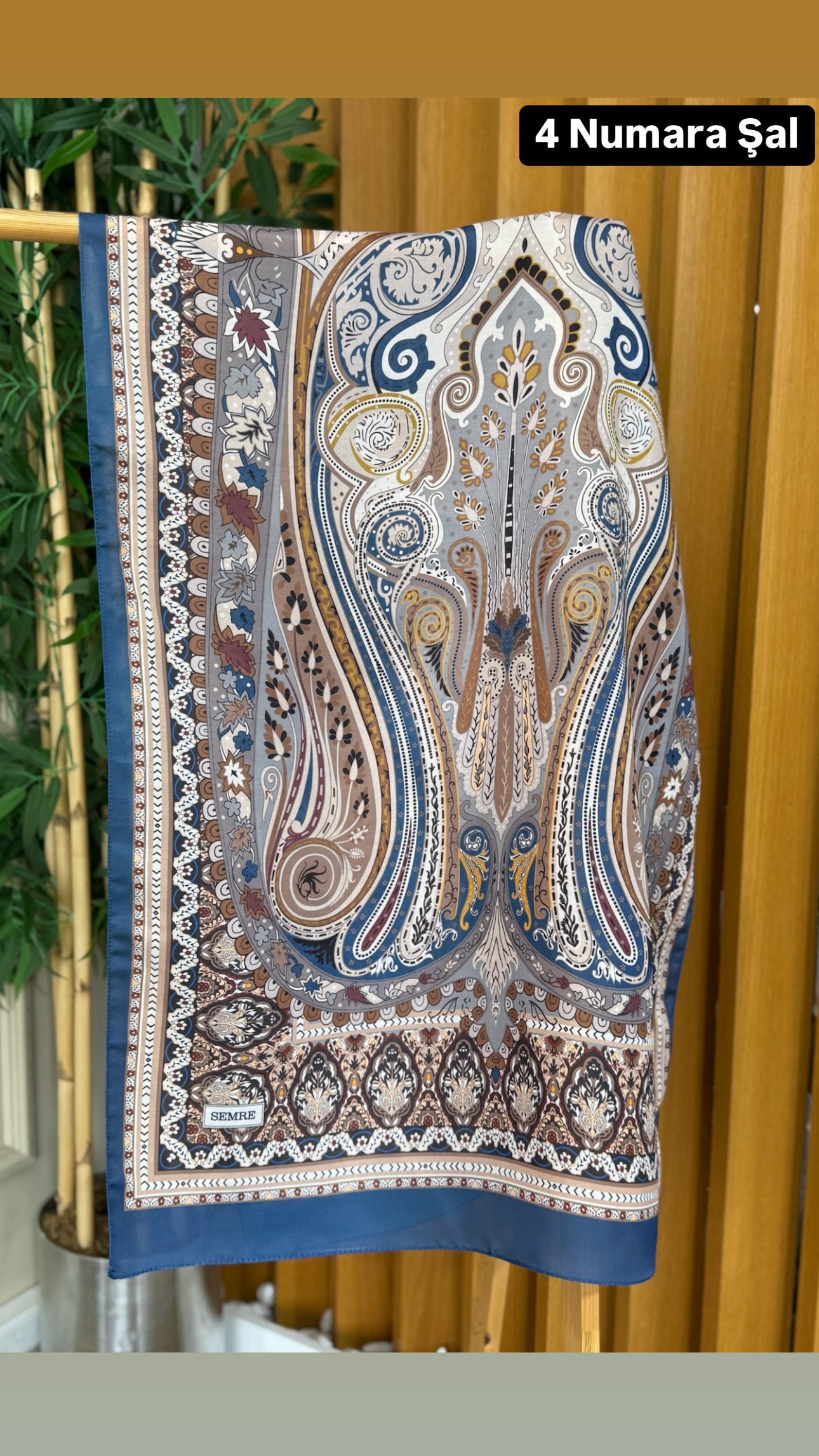 4 Numara Desenli Şal