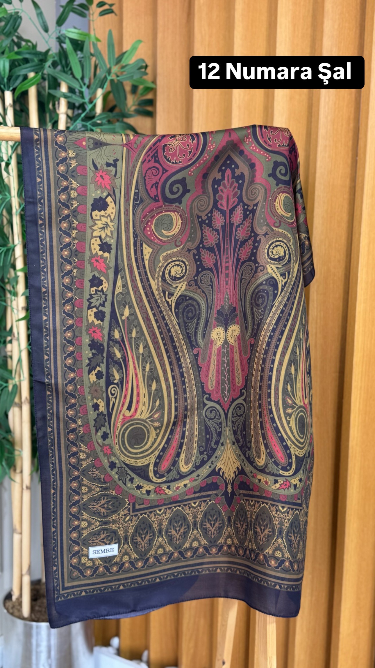 12 Numara Desenli Şal