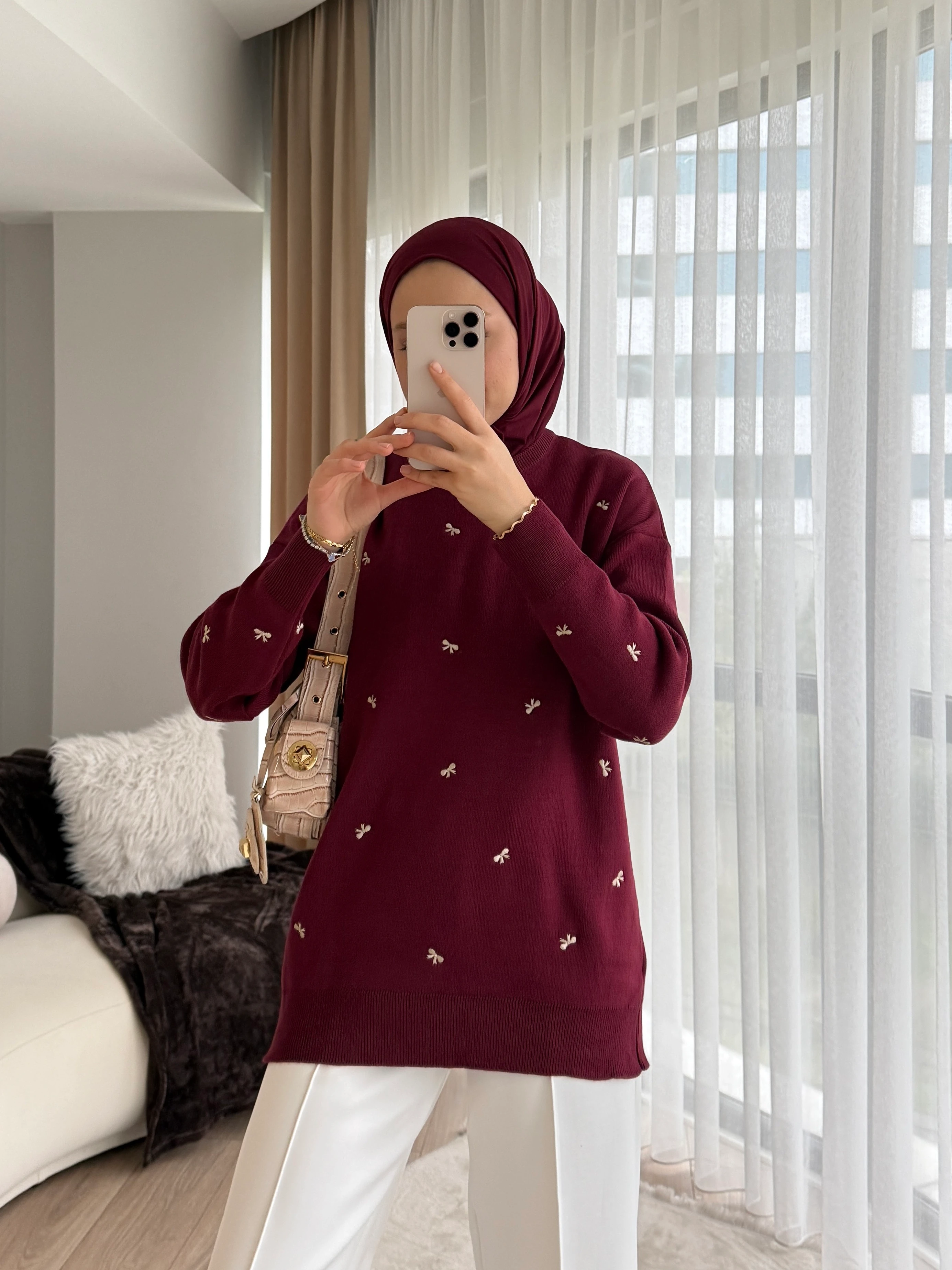 Eylem Tunik Bordo 