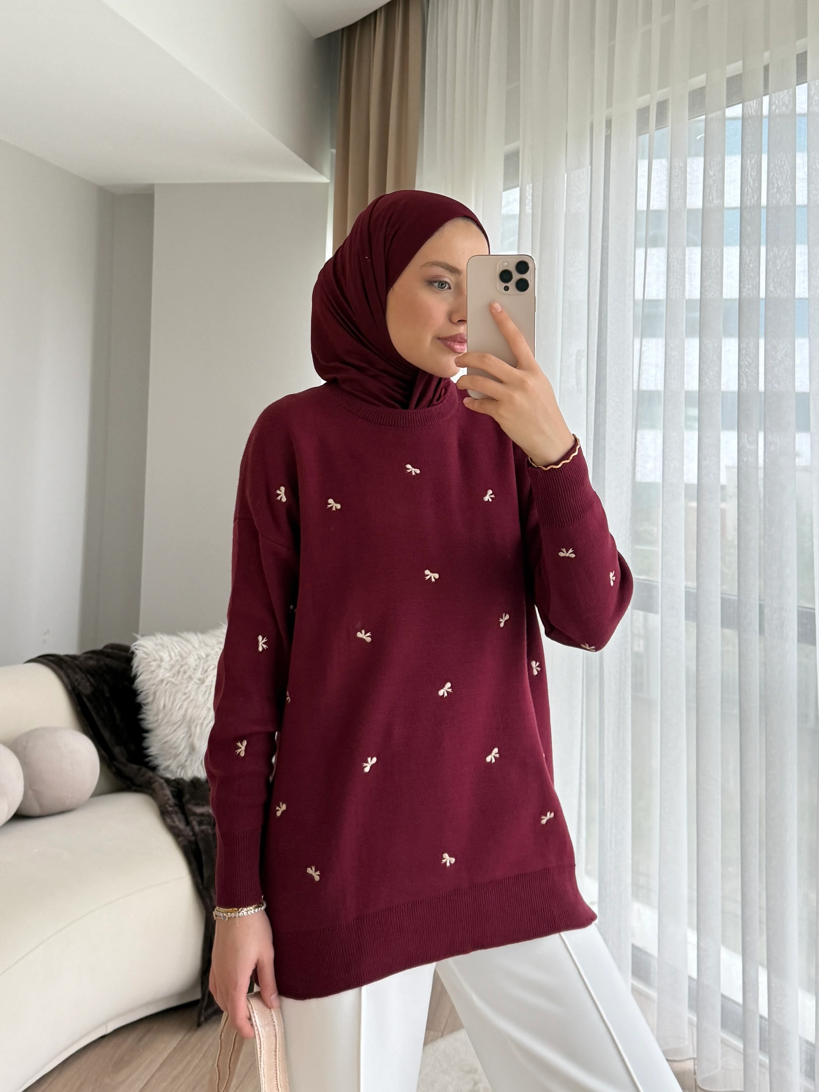 Eylem Tunik Bordo 