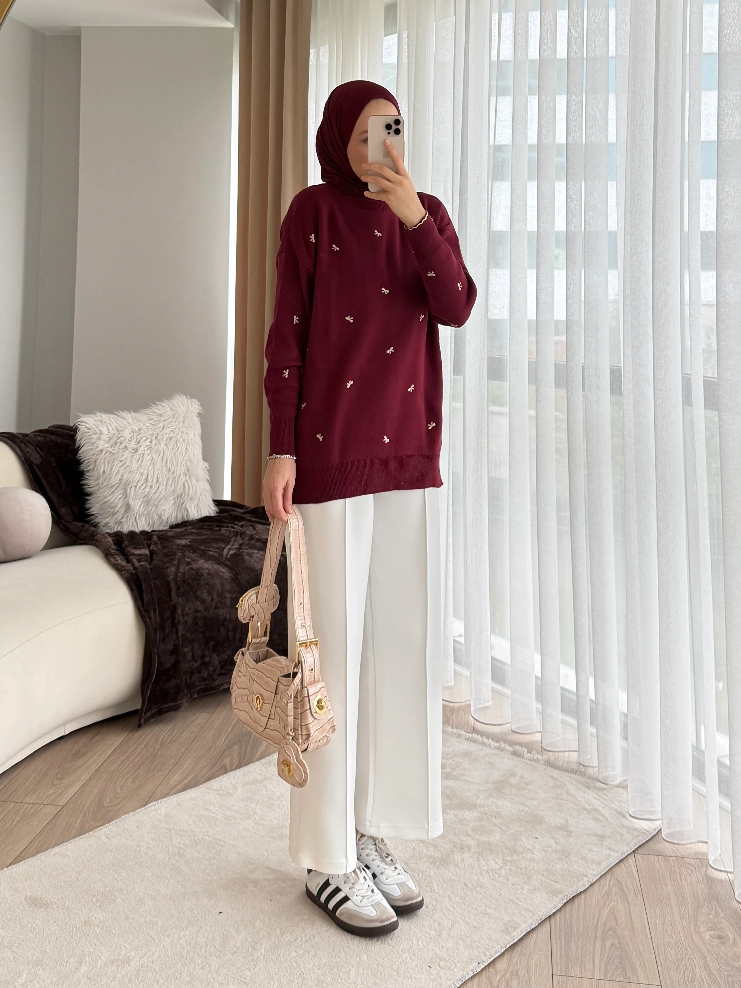 Eylem Tunik Bordo 