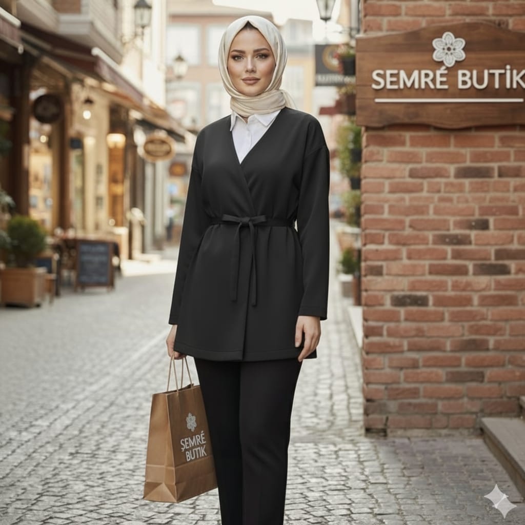 Sümbül Kimona Siyah