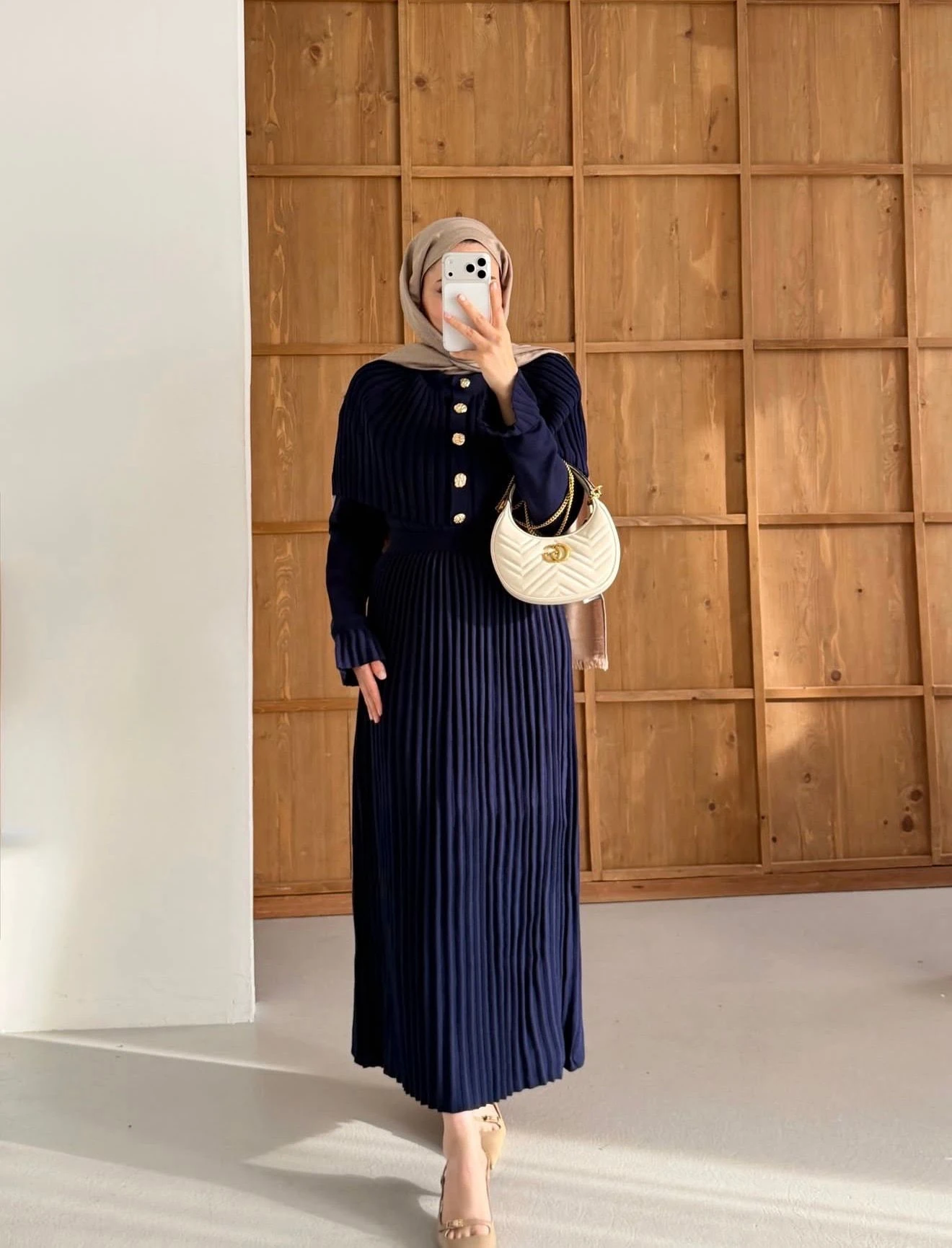 Pelerin Elbise Lacivert 