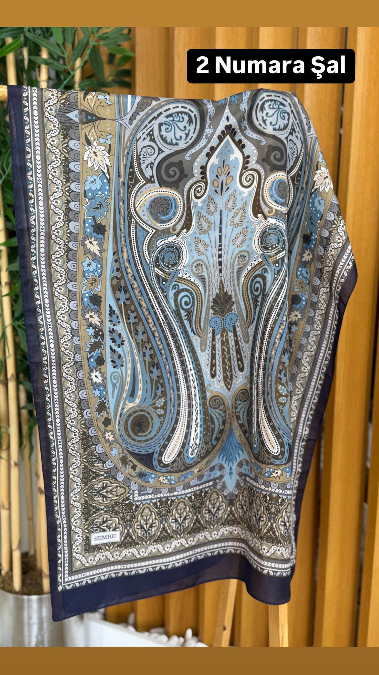 2 Numara Desenli Şal