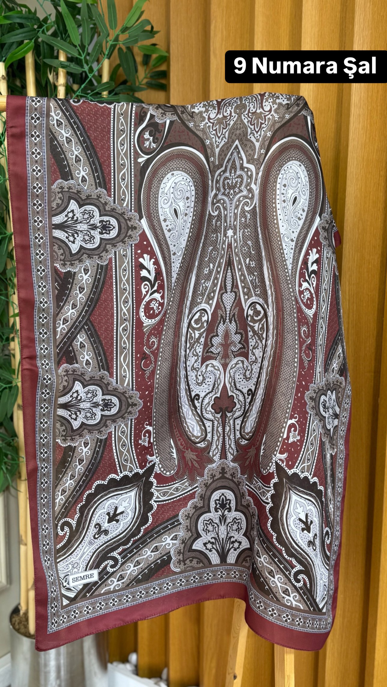 9 Numara Desenli Şal