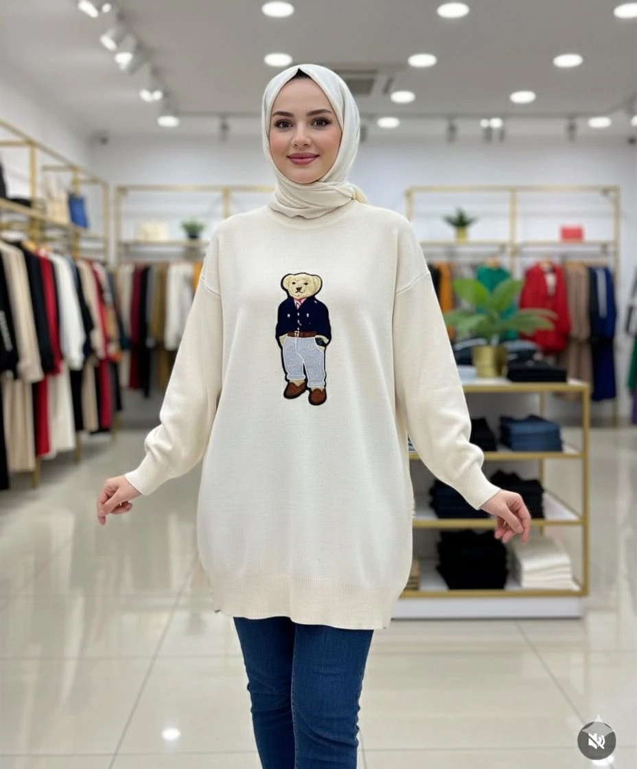 Teddy Tunik Krem 