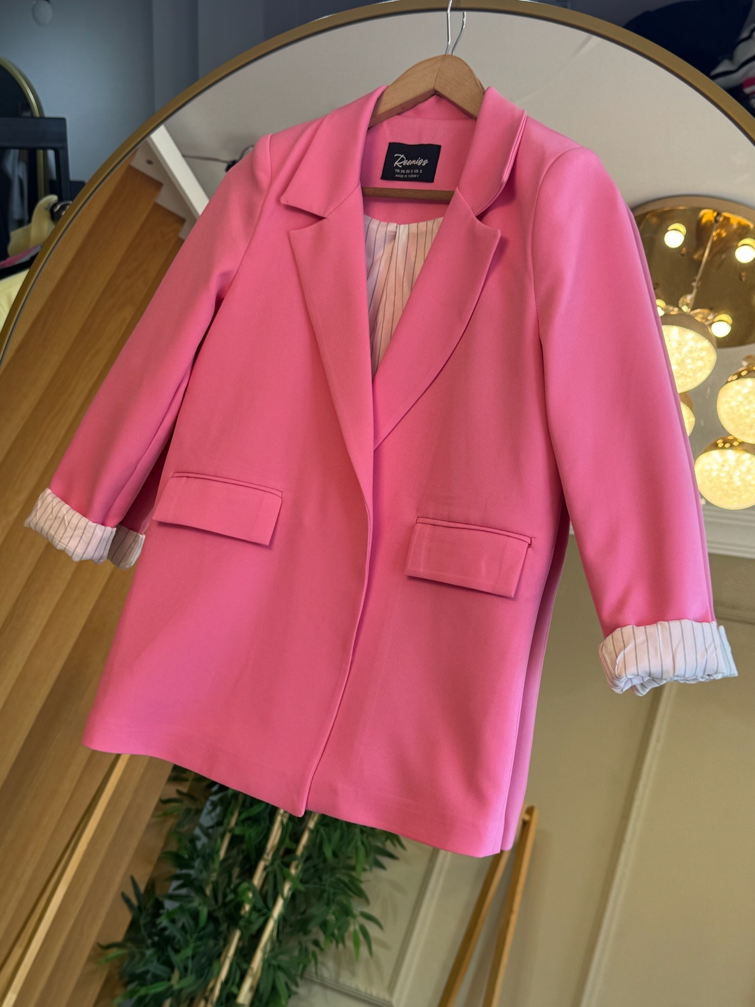 Pembe Blazer Ceket