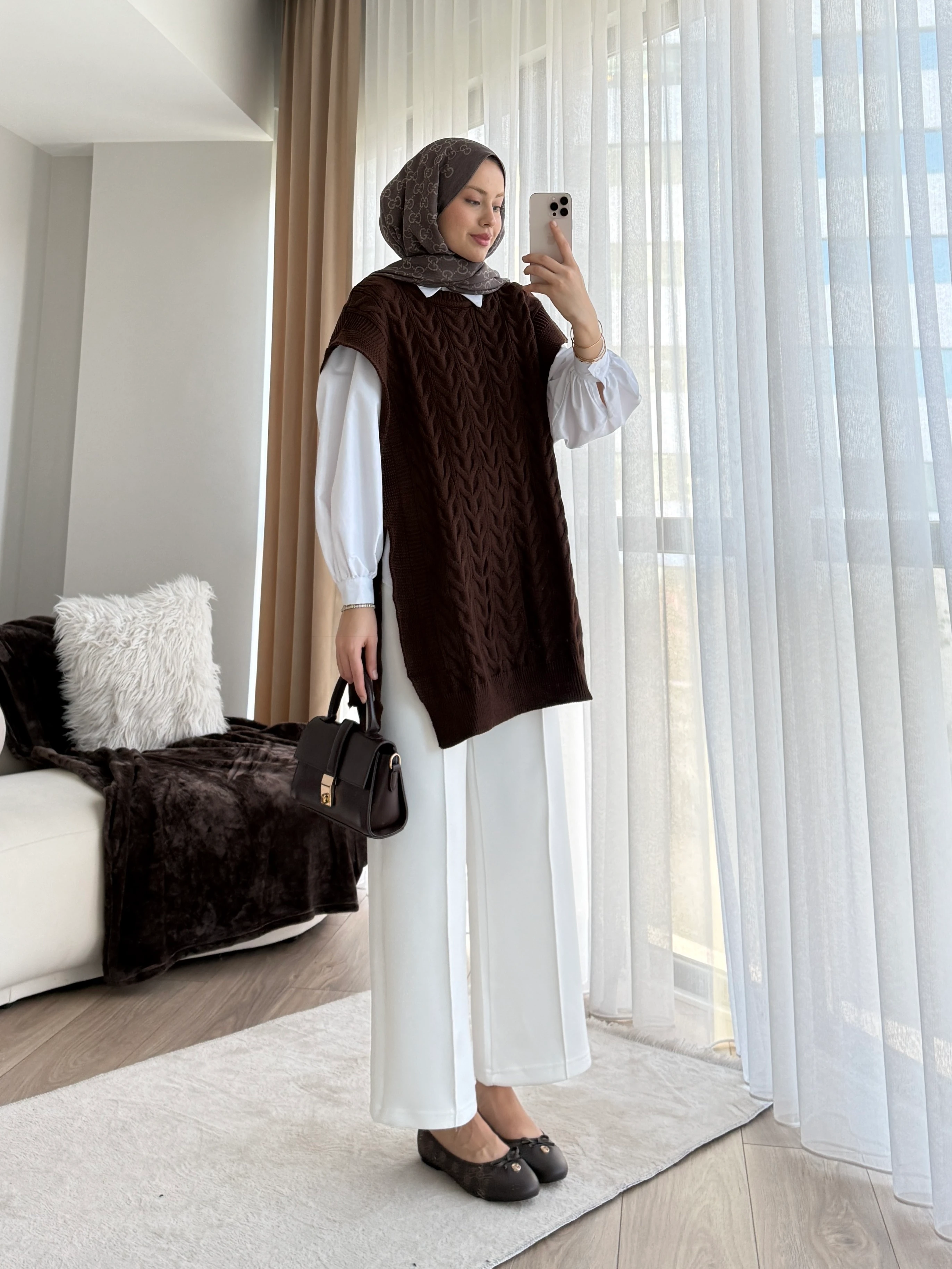 Özge Süveter Kahve 