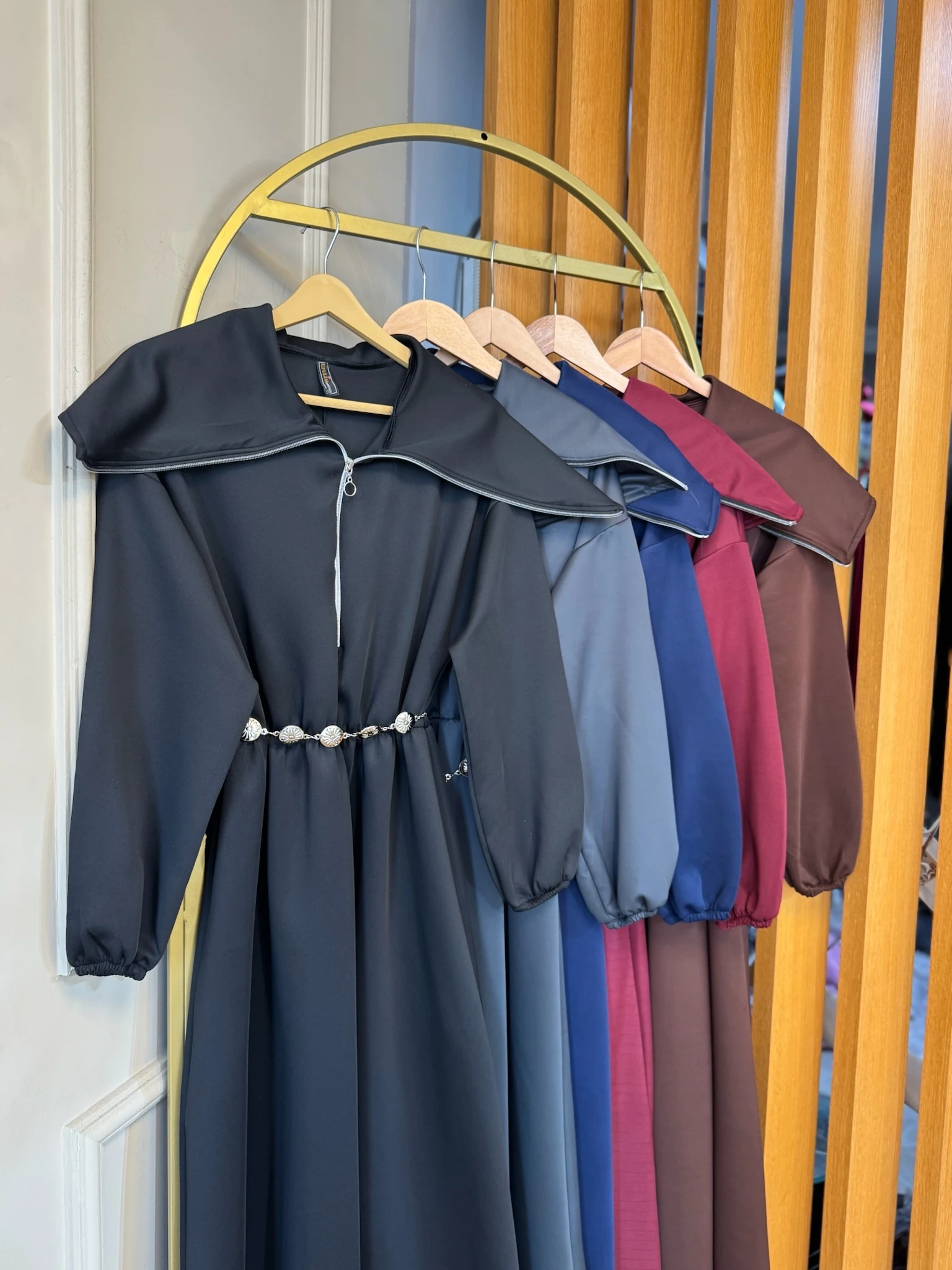 Fermuarlı Elbise Siyah