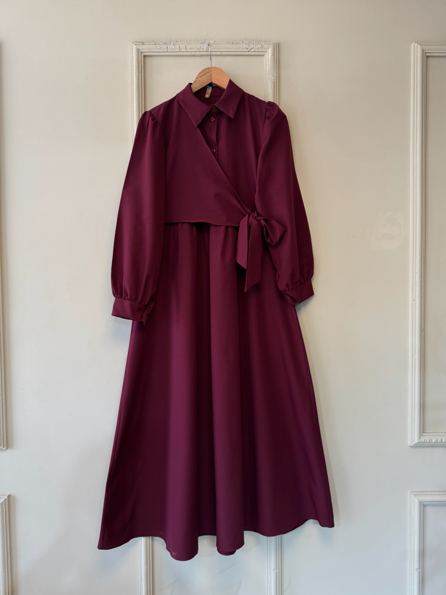 Bordo Yağmur Elbise