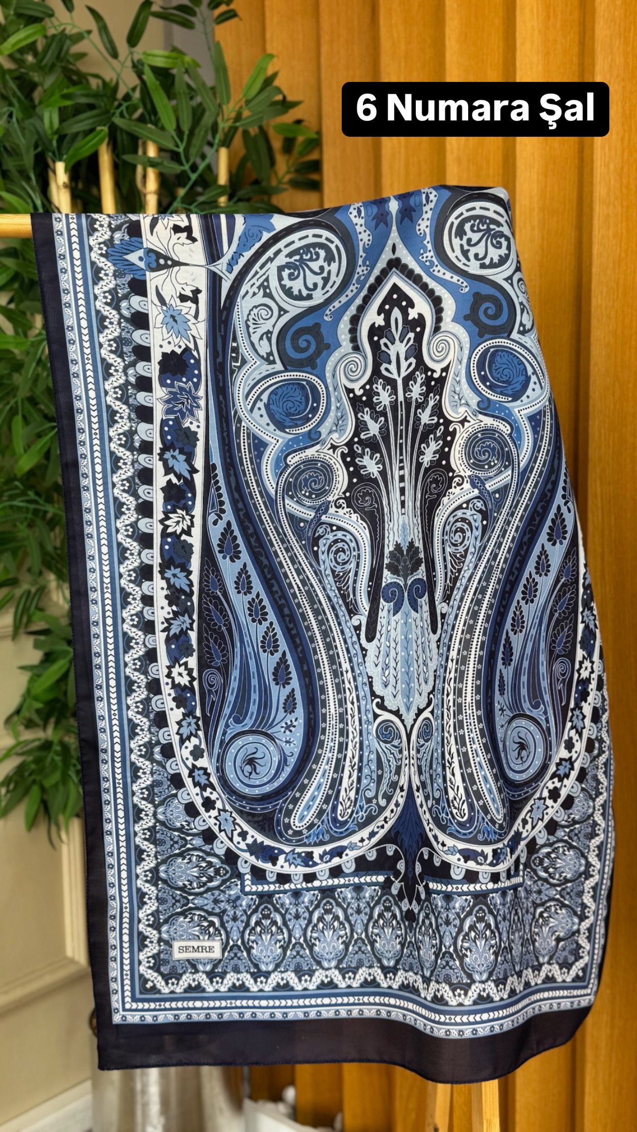 6 Numara Desenli Şal
