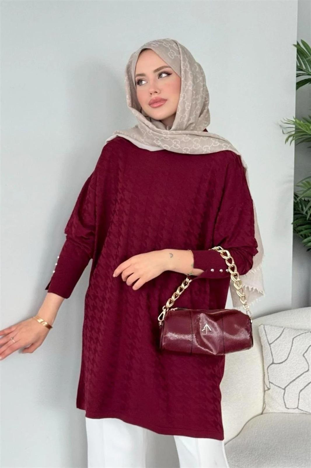 İkra Tunik Bordo