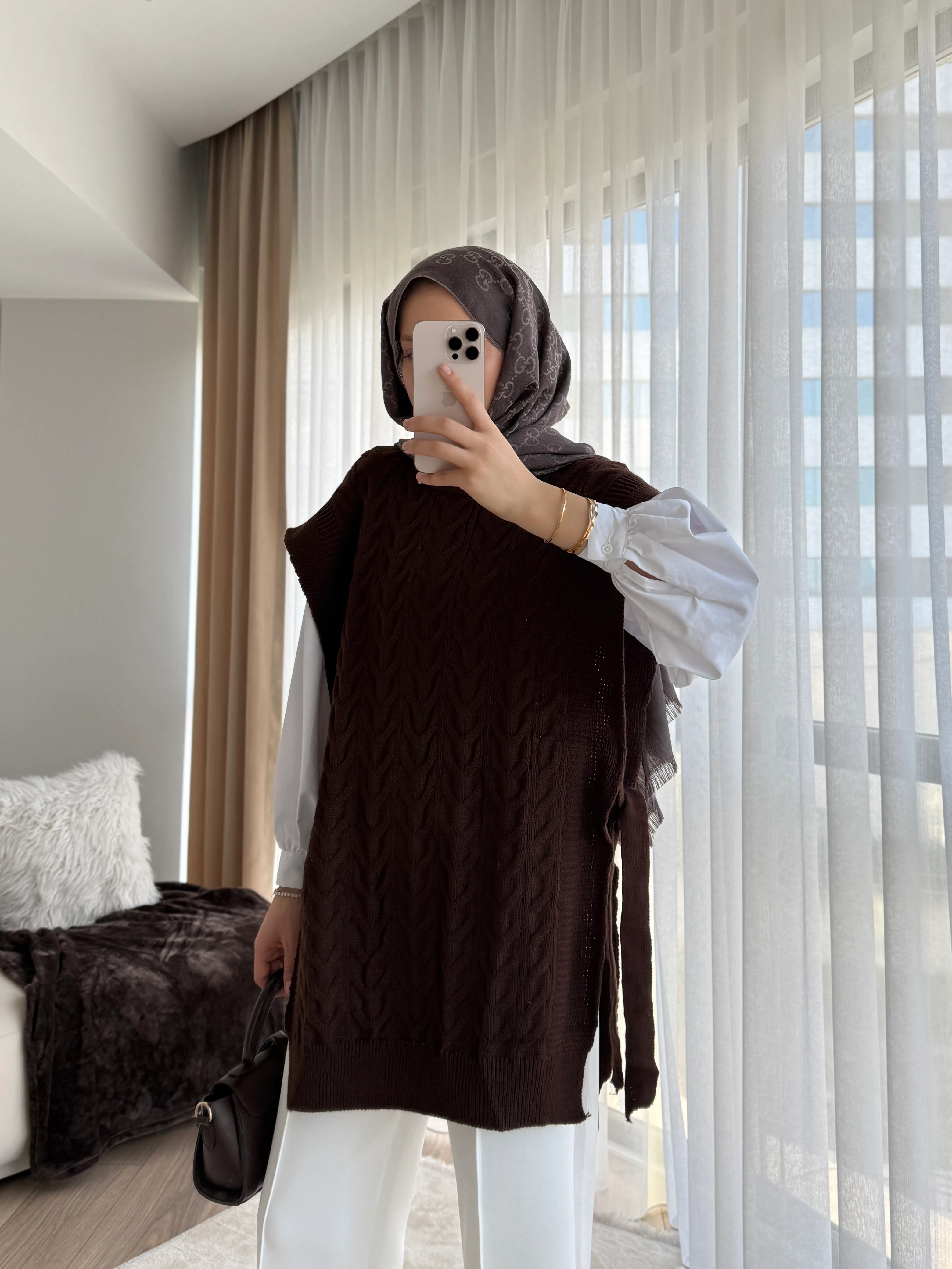 Özge Süveter Kahve 