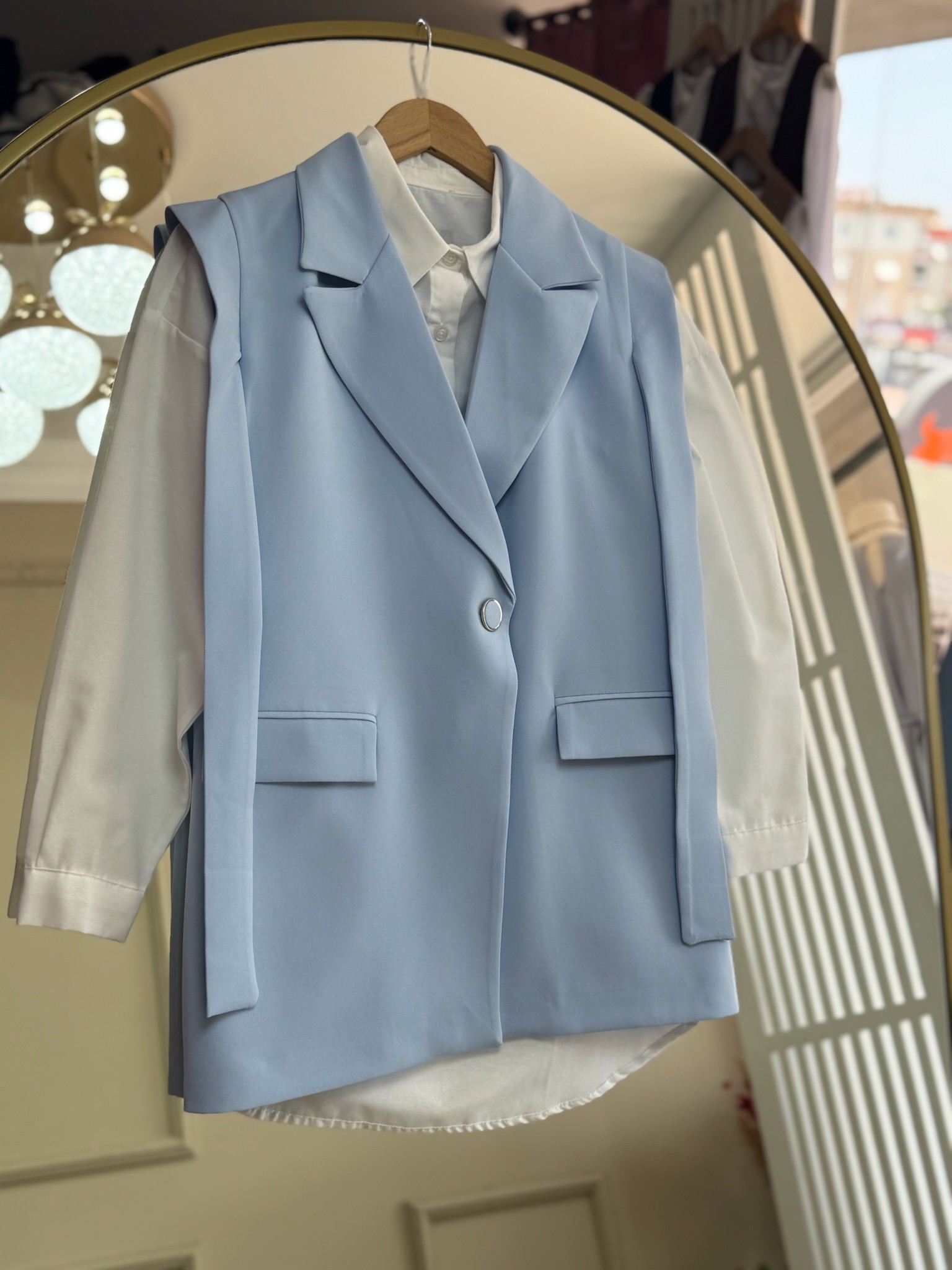 Mavi Blazer Yelek