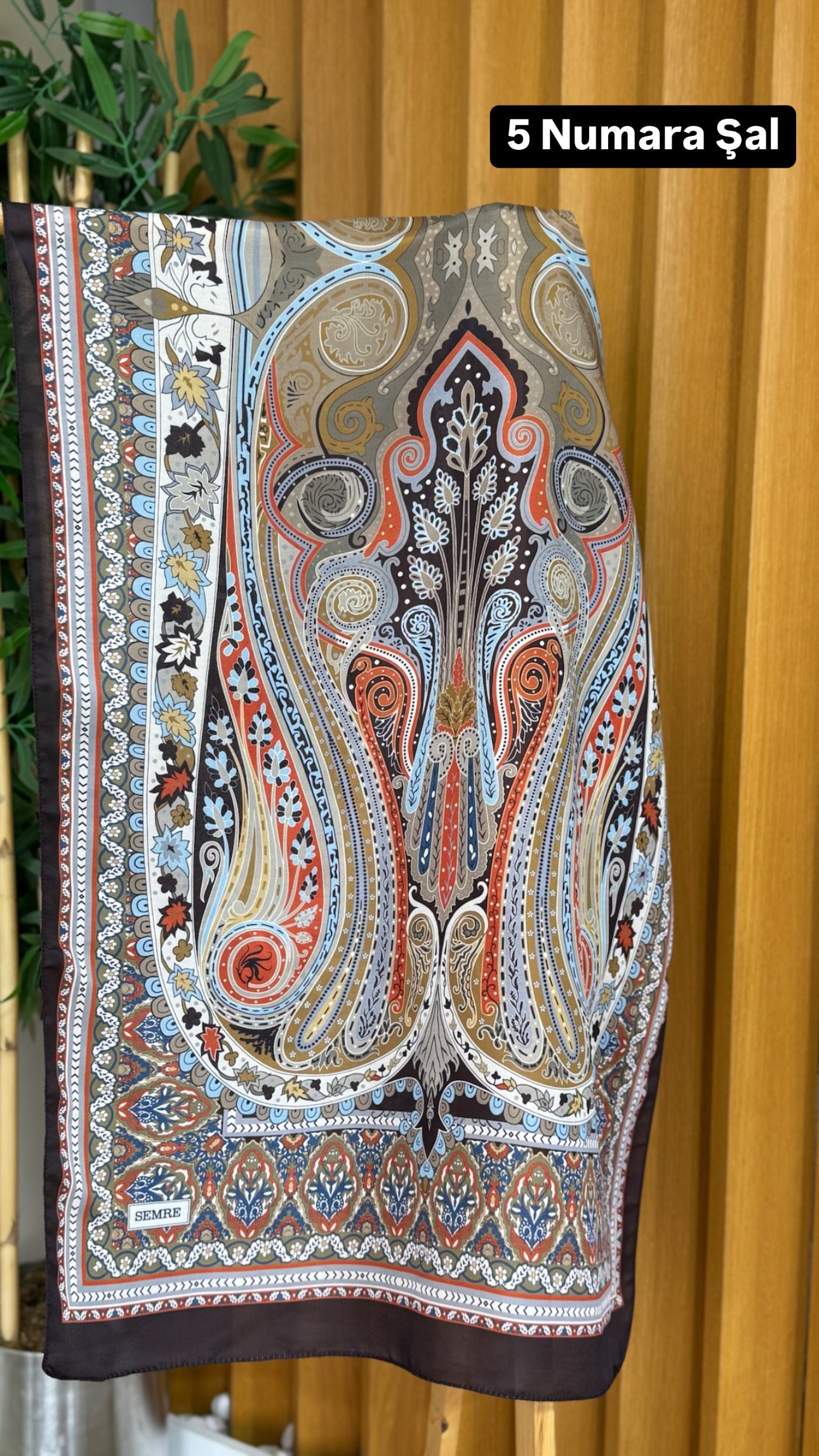 5 numara Desenli Şal