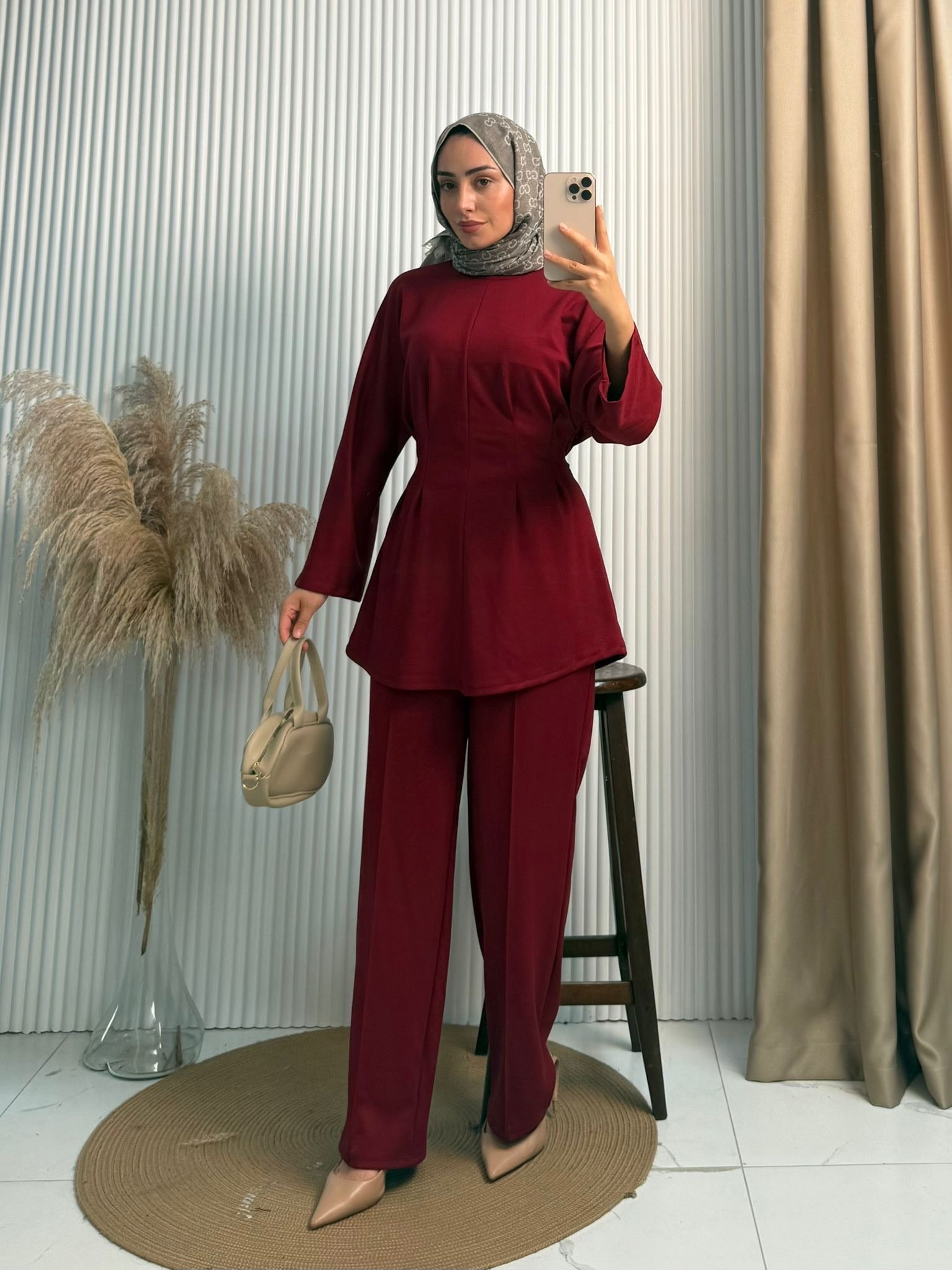 Aysun Takım Bordo 