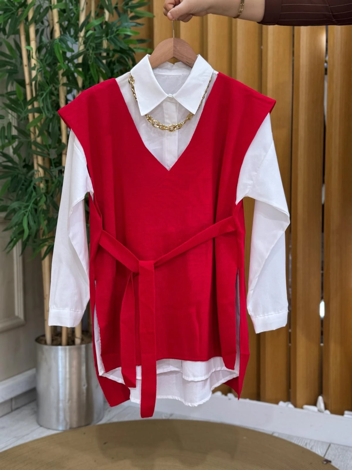 Triko Süveter Kırmızı 