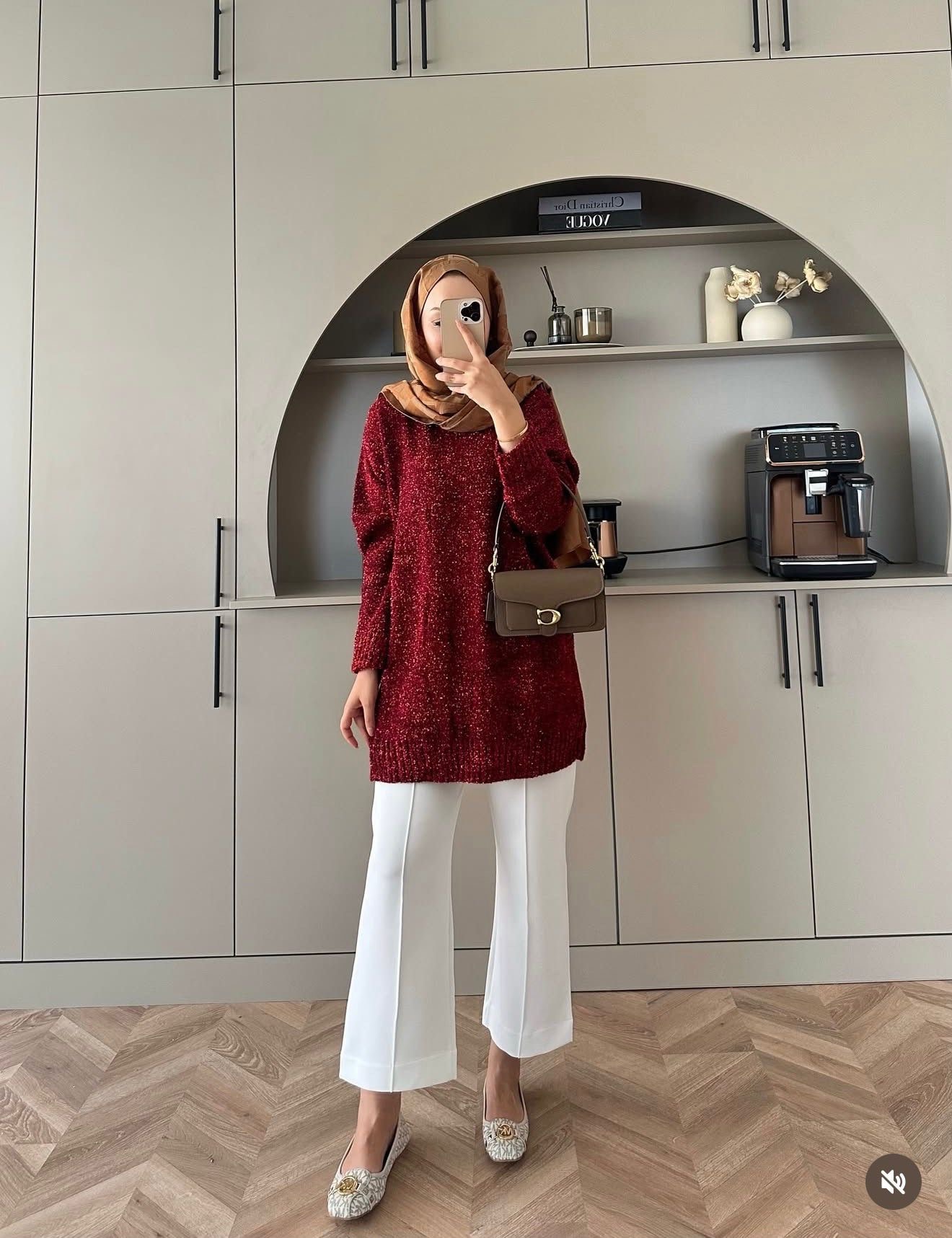 Simli Tunik Bordo